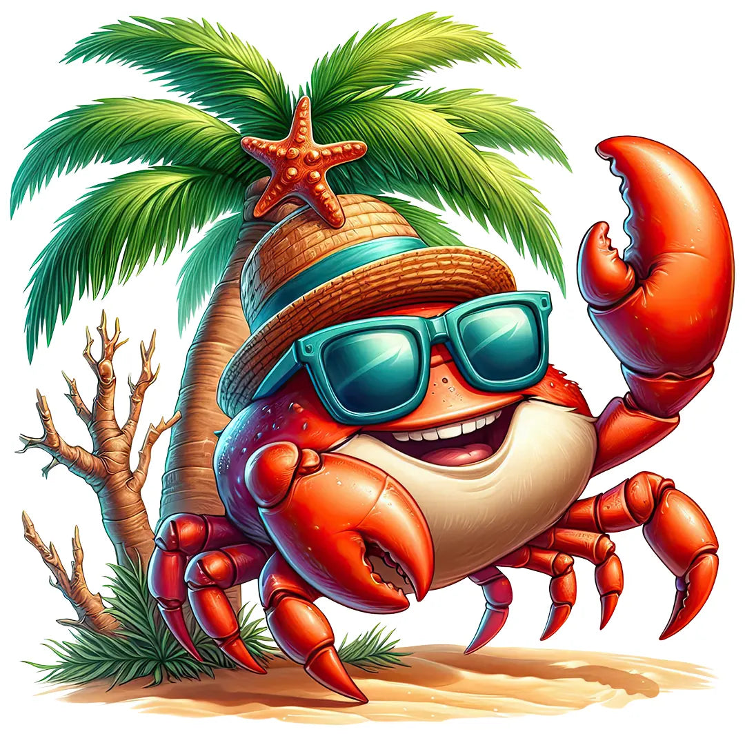 Bügelbild Strandkrabbe Karl - S