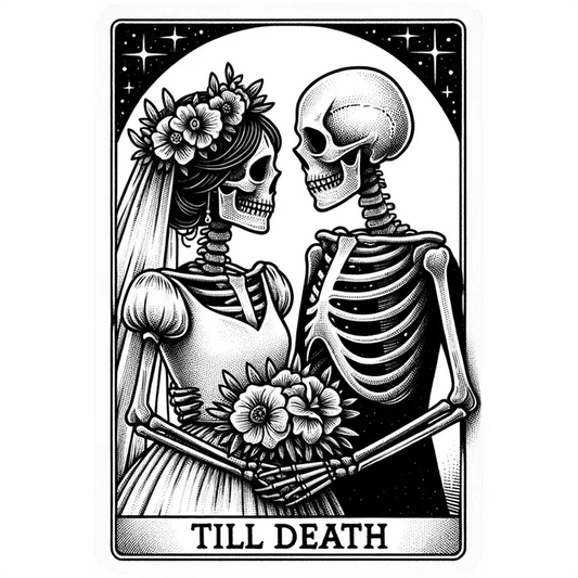 Bügelbild Tarotkarte TILL DEATH