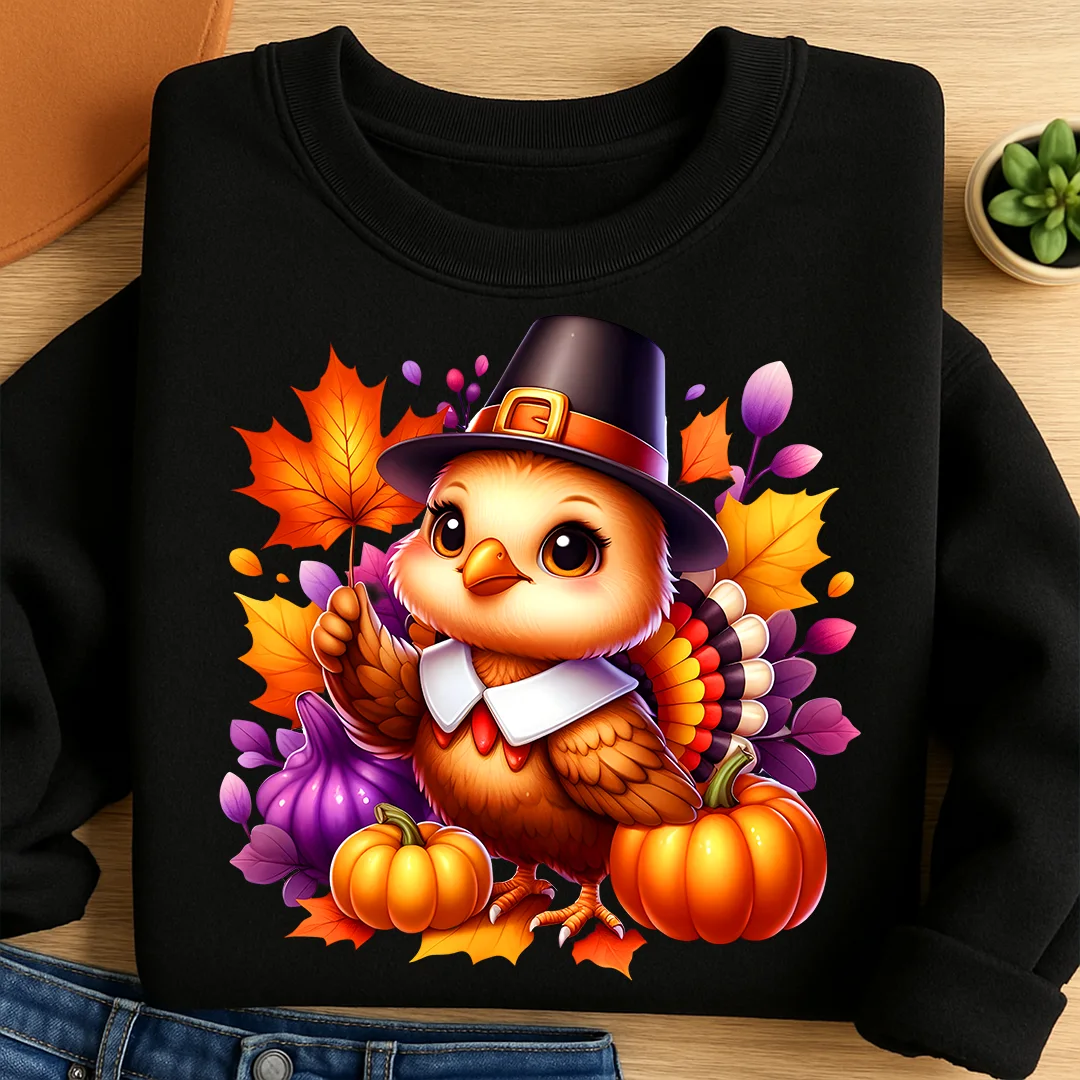 Bügelbild Truthahn Herbstzauber