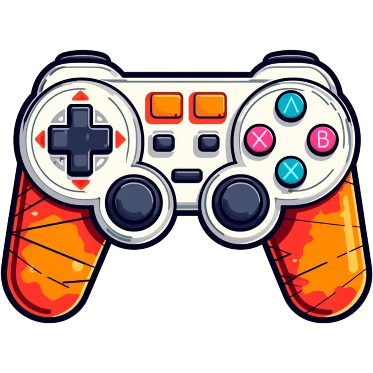 Buegelbild-gamepad-controller-tiger