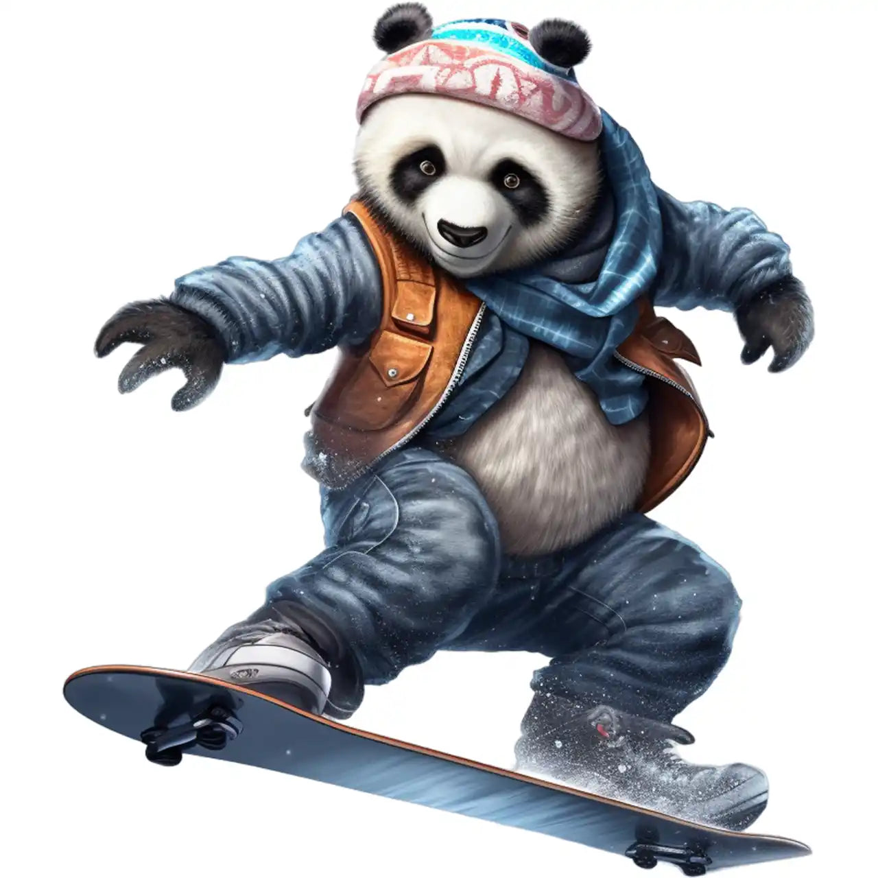 Buegelbild-panda-skater