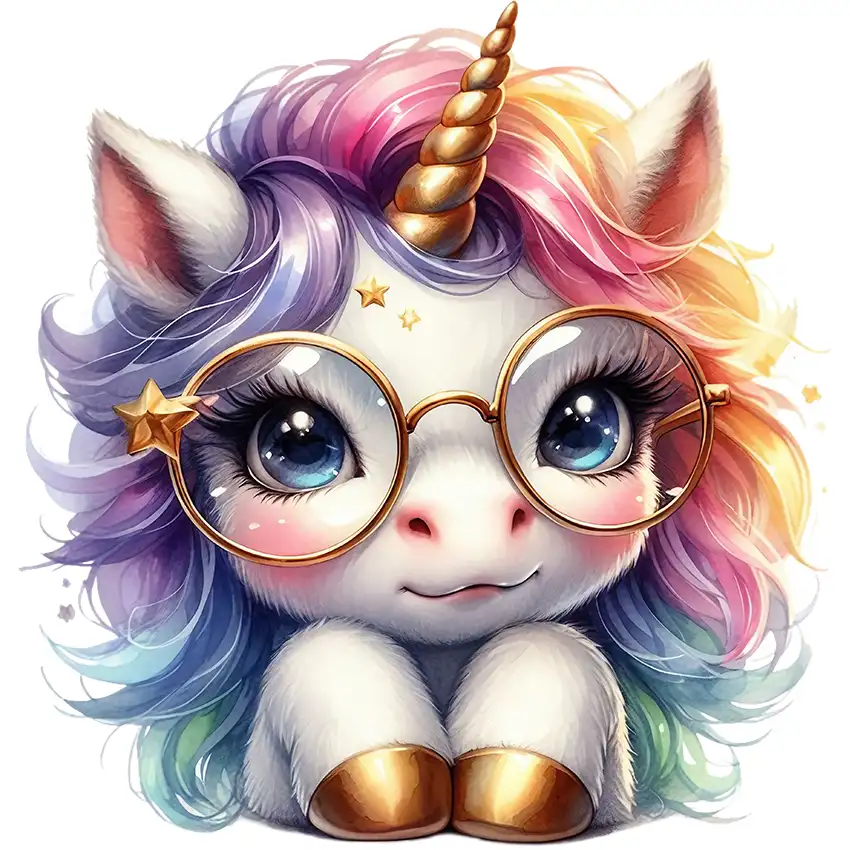 Bügelbild Einhorn Fibi