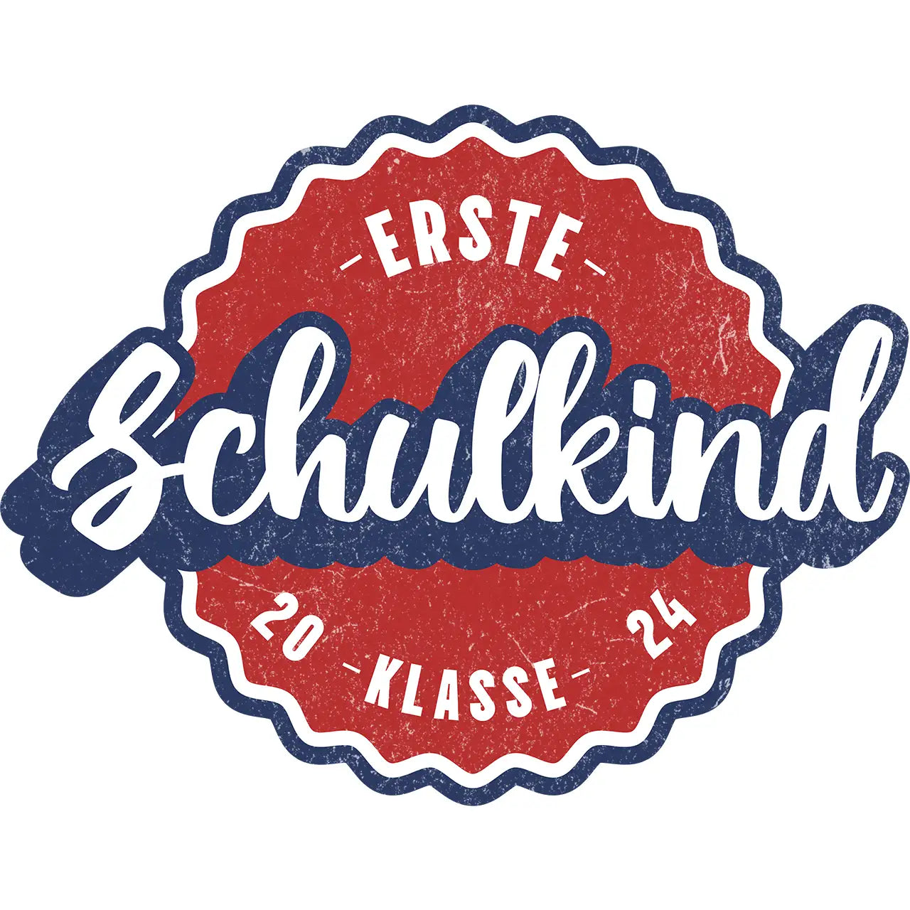 Bügelbild Erste Klasse Schulkind 2024