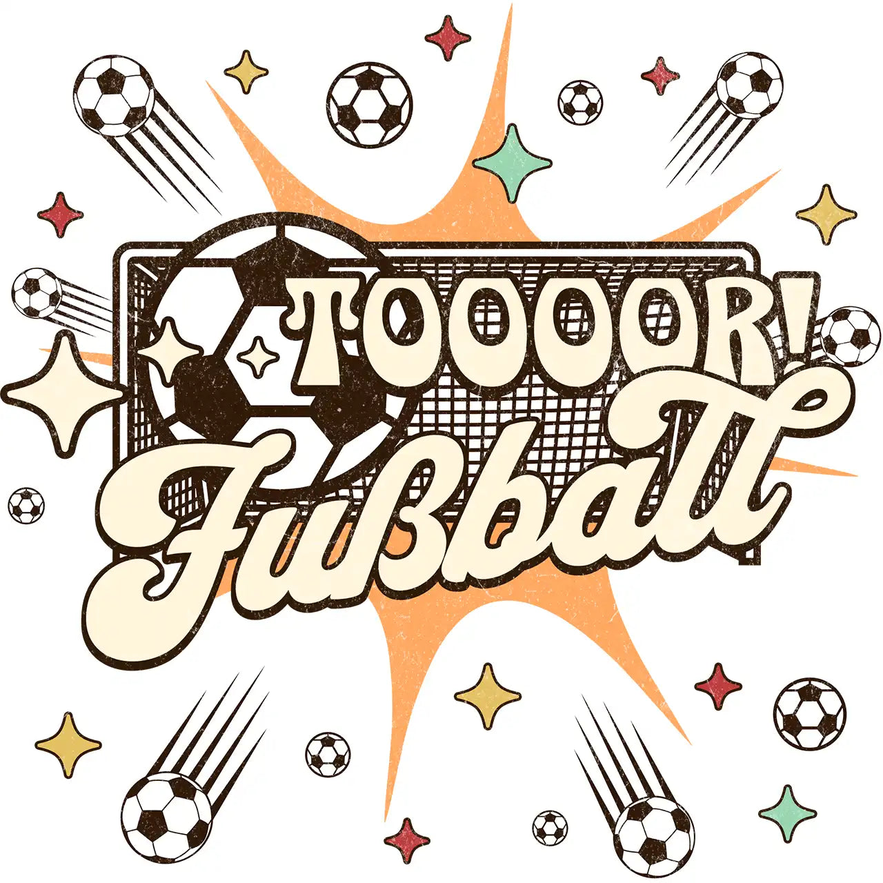 Bügelbild Fußball Toooor