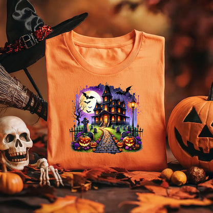 Bügelbild Halloween Spukschloss