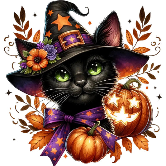 Buegelbild Halloweenkatze