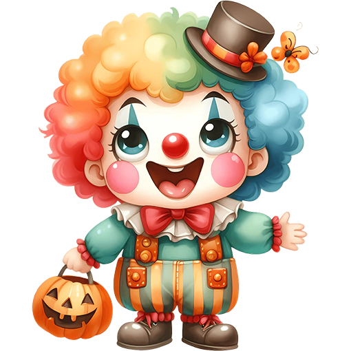 Bügelbild Kleiner Halloween Clown