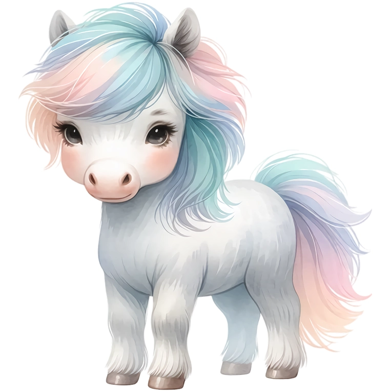 Bügelbild Magisches Pony in Pastell