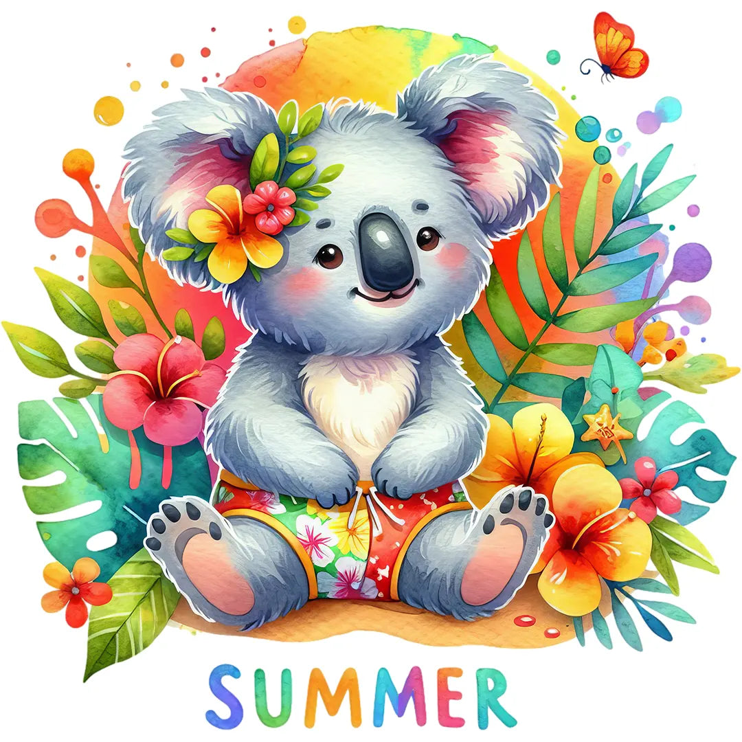Bügelbild Aloha Koala - S