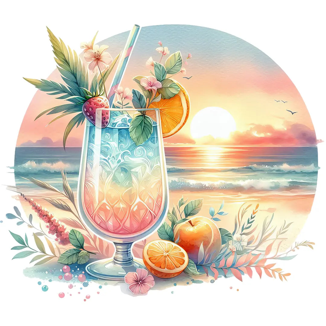 Bügelbild Cocktailträume am Meer - S