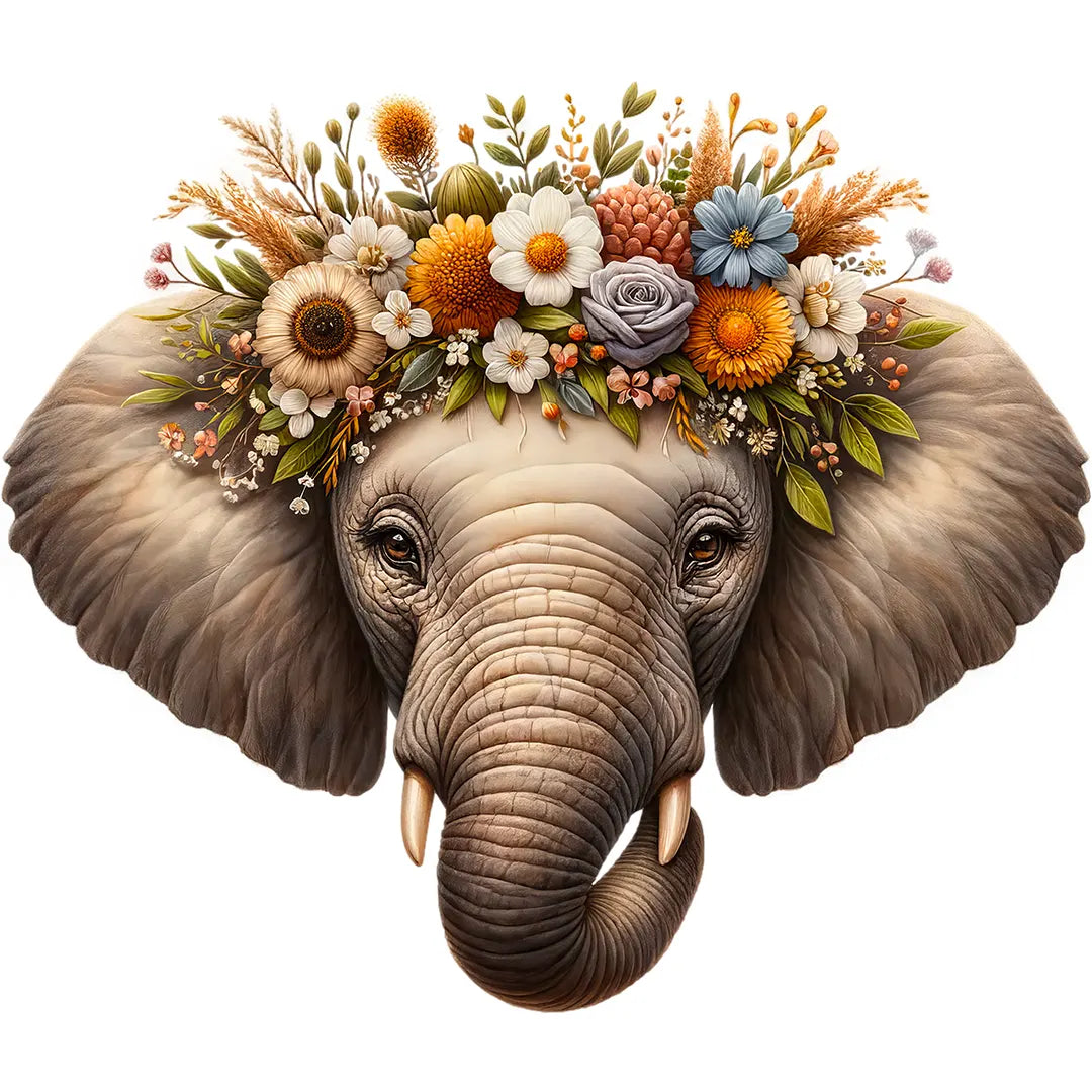 Bügelbild Naturkind Elefantenliebe - S