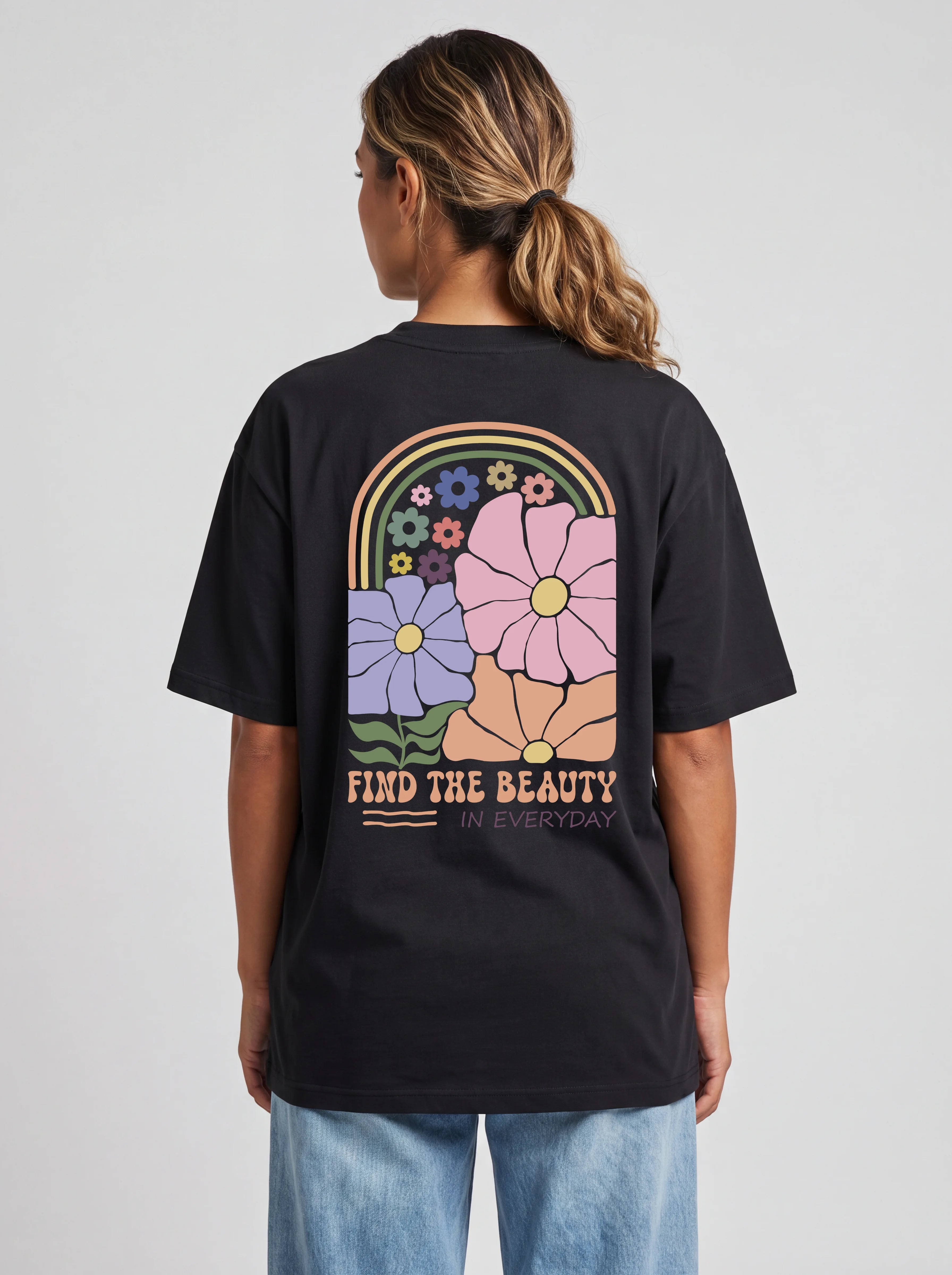 FIND THE BEAUTY IN EVERYDAY - OVERSIZED SHIRT BACKPRINT