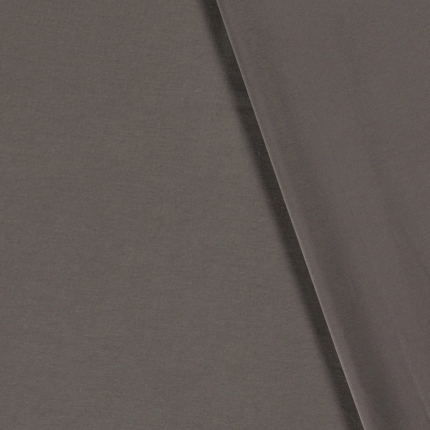 Jersey Stoff Taupe Dunkel 054