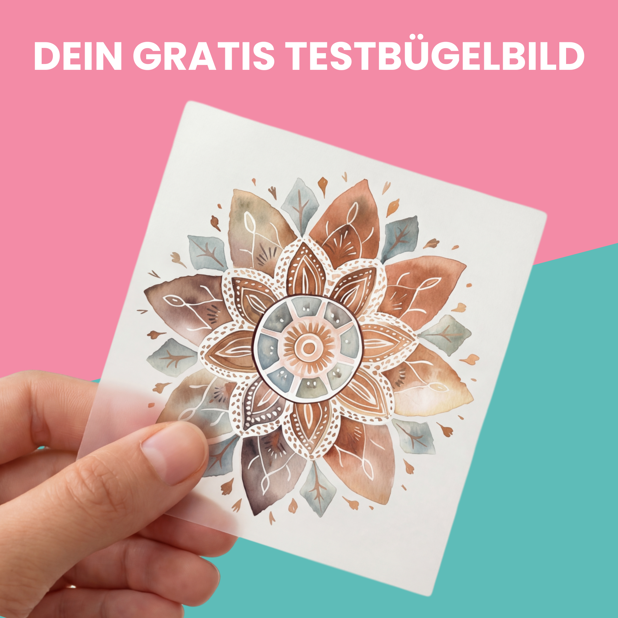 DEIN GRATIS TESTBÜGELBILD - Mandala Lotuslicht