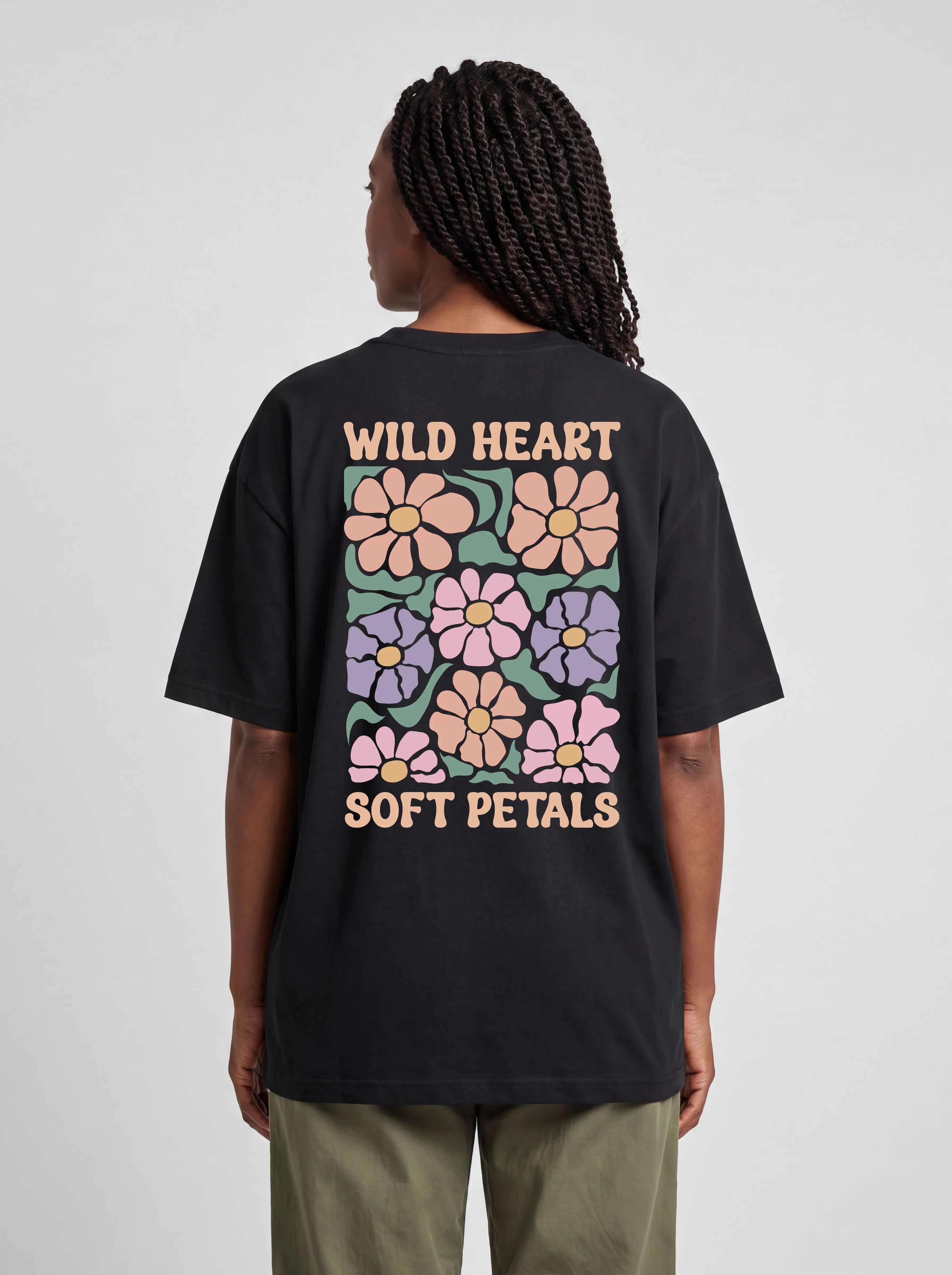 WILD HEART SOFT PETALS - OVERSIZED SHIRT BACKPRINT