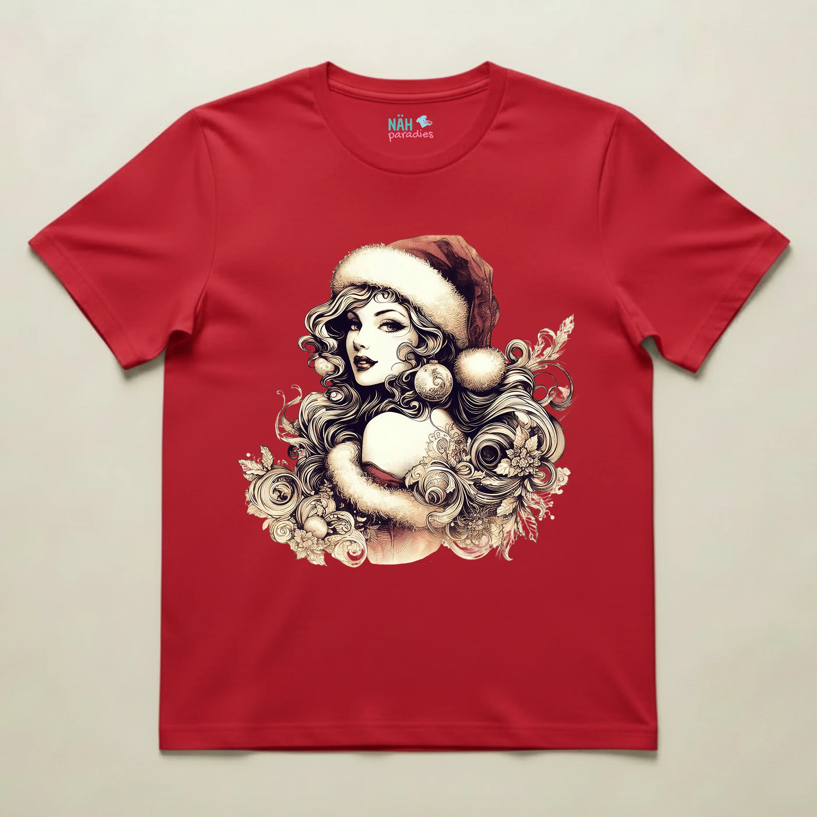 Bio T-Shirt Unisex Weihnachtslady Glanzzeit