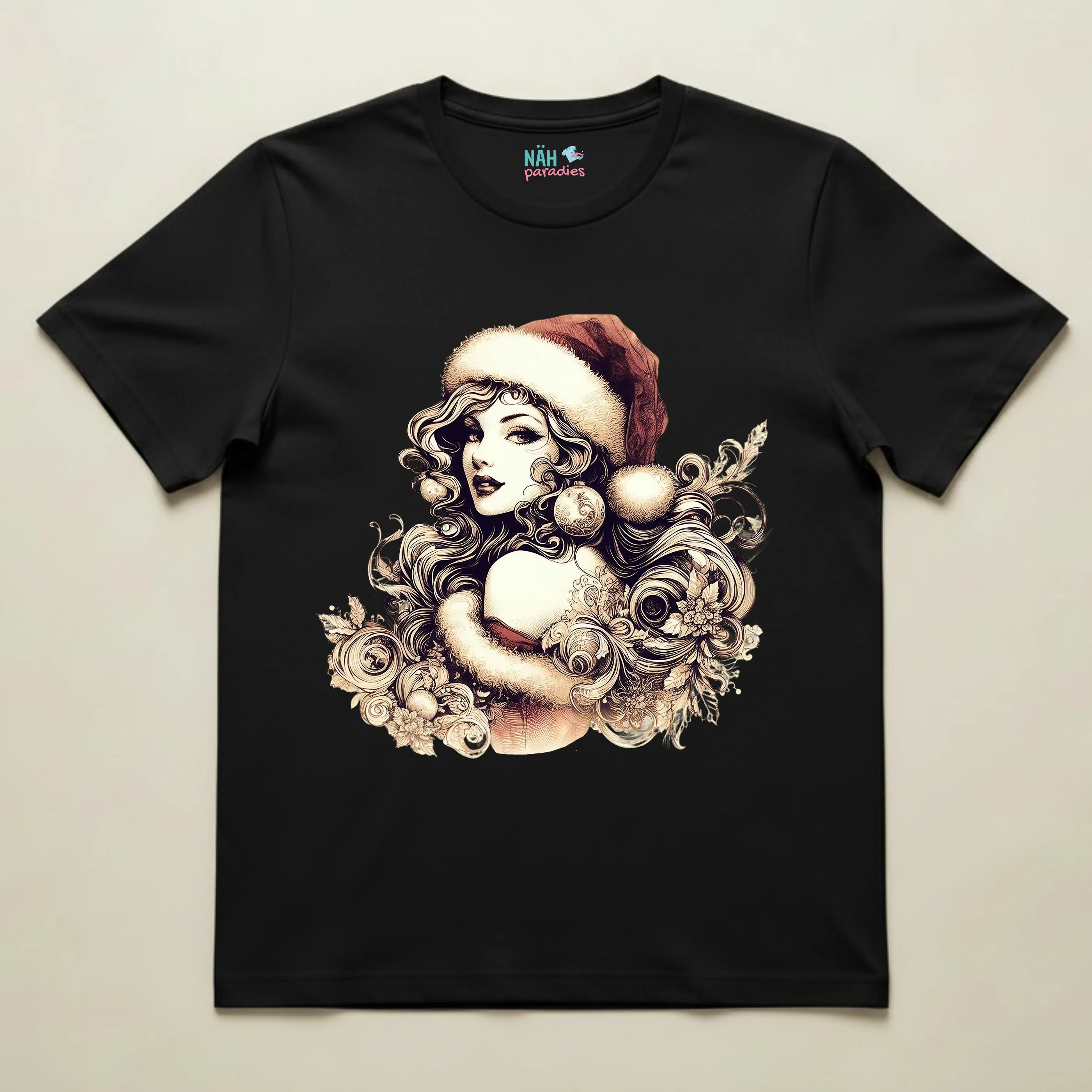 Bio T-Shirt Unisex Weihnachtslady Glanzzeit