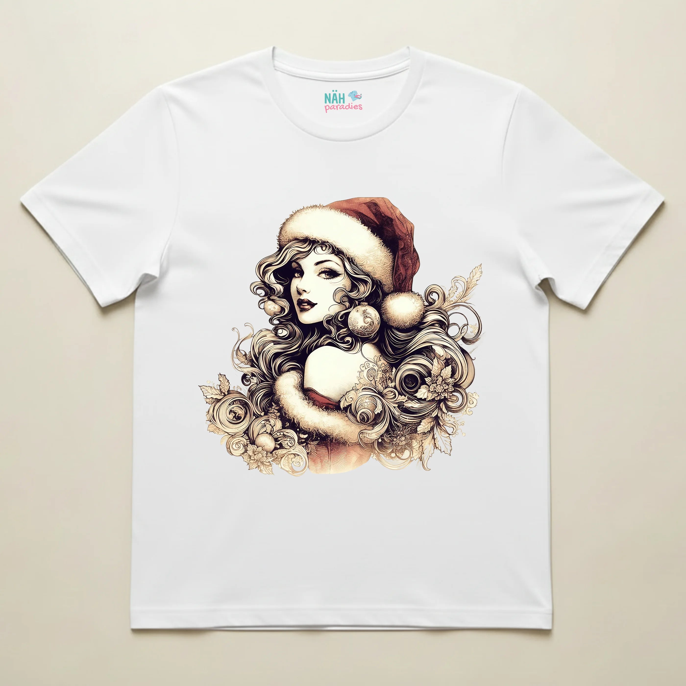 Bio T-Shirt Unisex Weihnachtslady Glanzzeit