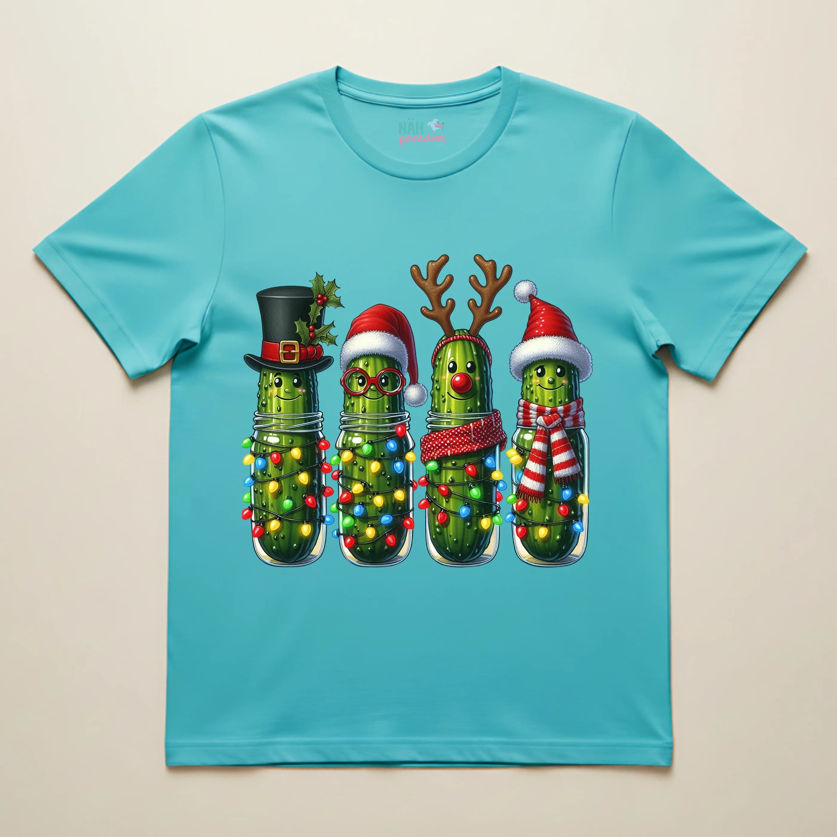 Bio T-Shirt Unisex Witzige Weihnachtsgurken