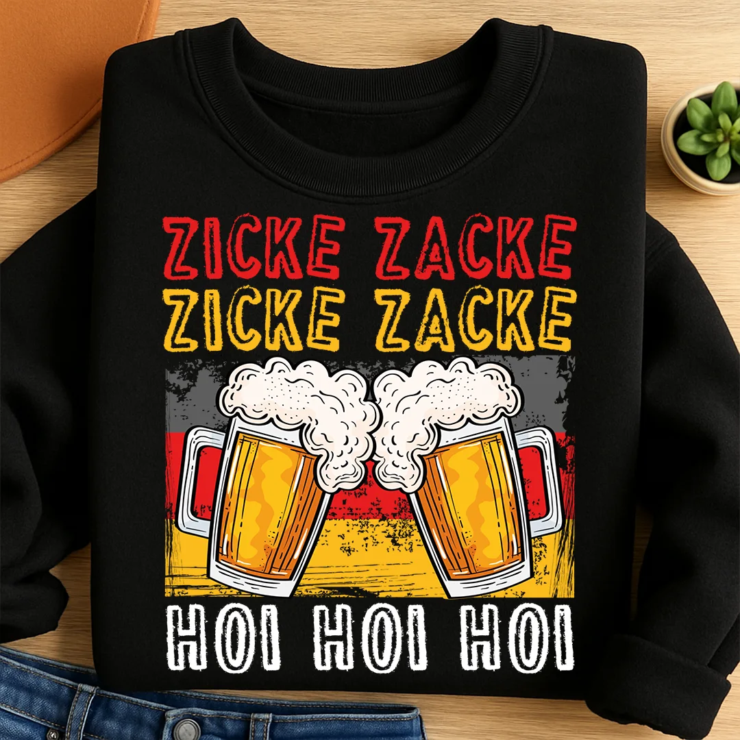 Bügelbild Zicke Zacke Hoi Hoi Hoi