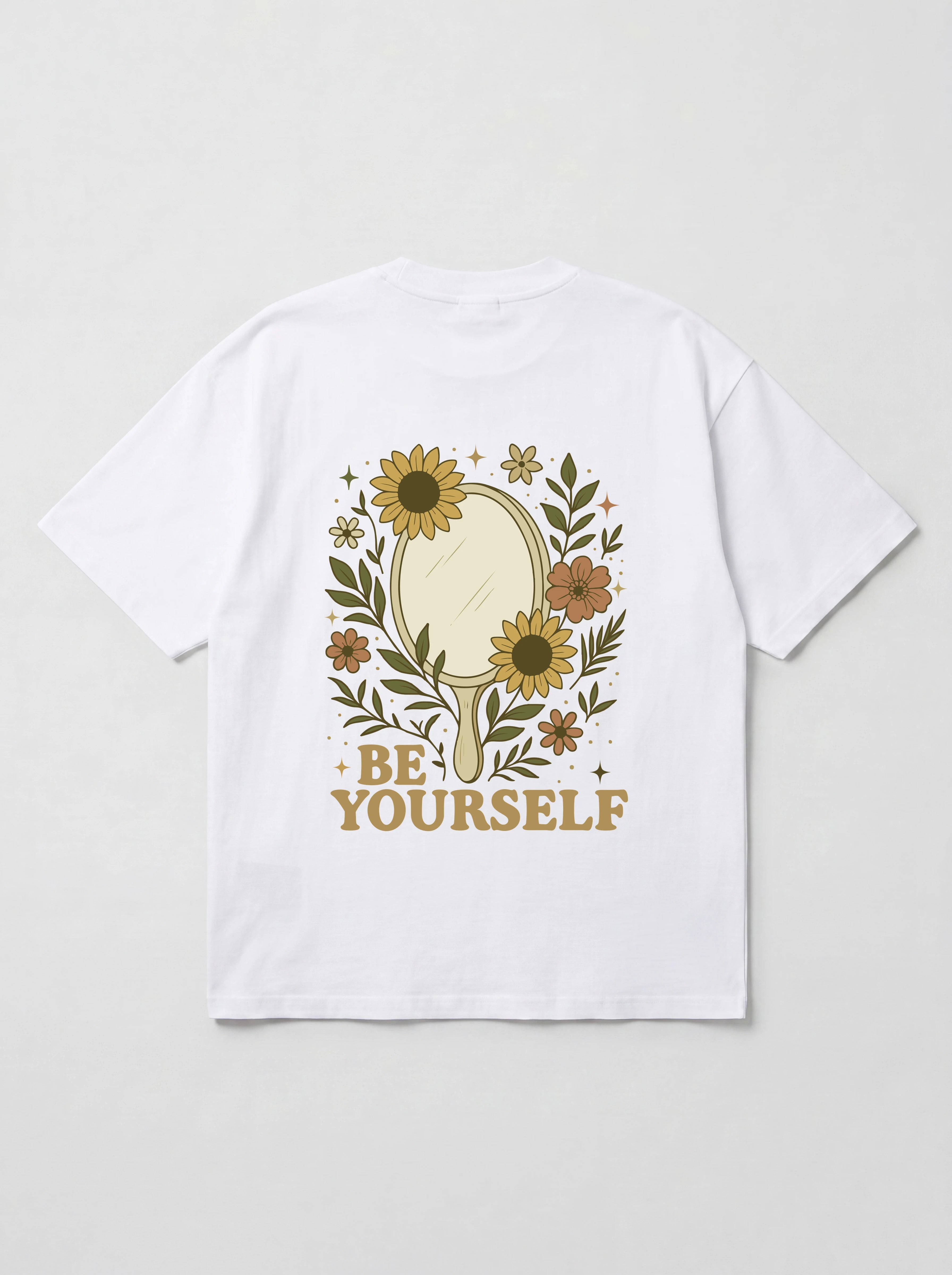 BE YOURSELF SUNFLOWER - OVERSIZED SHIRT BACKPRINT