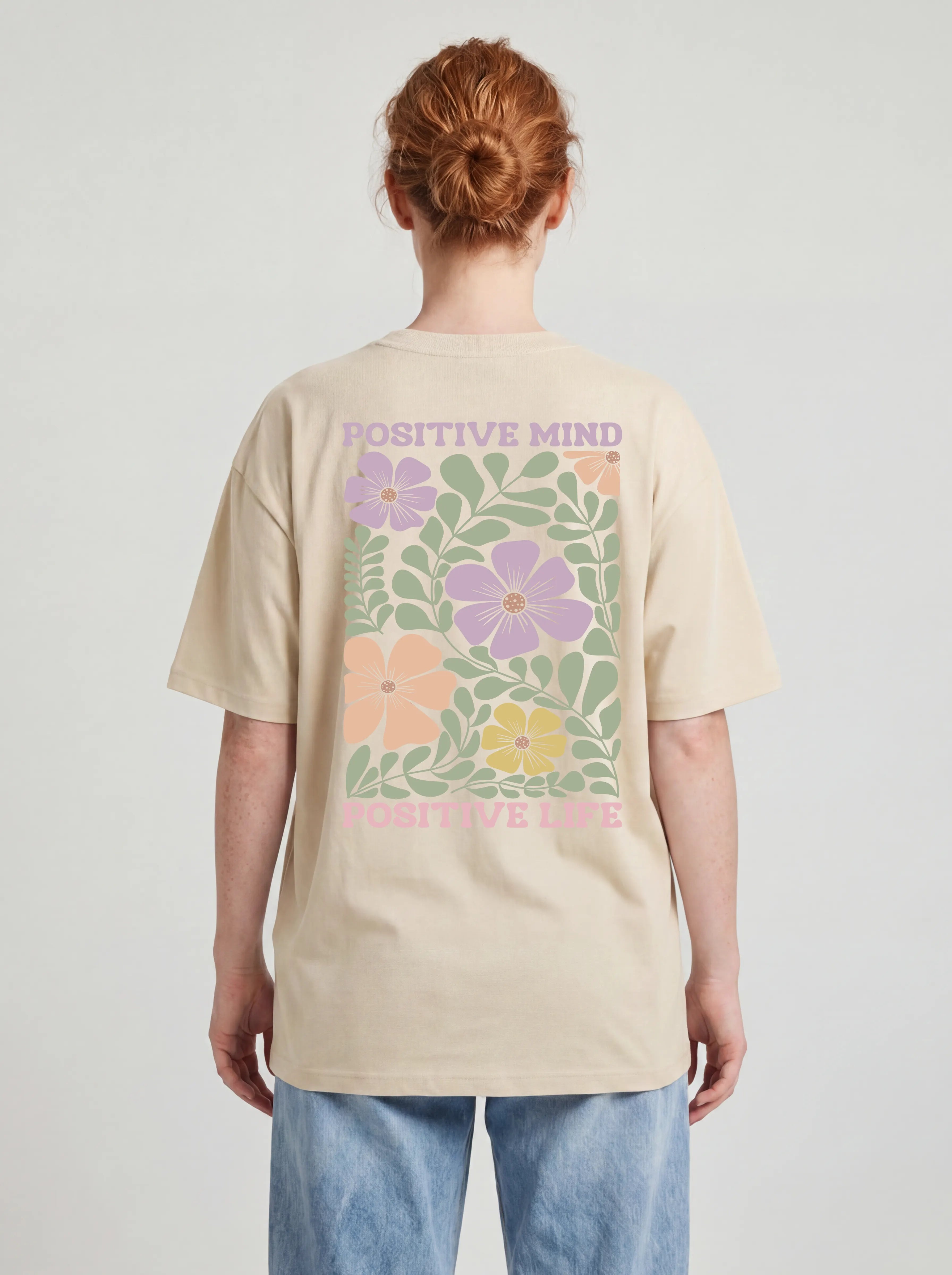 Positive Mind Positive Life Oversized Shirt