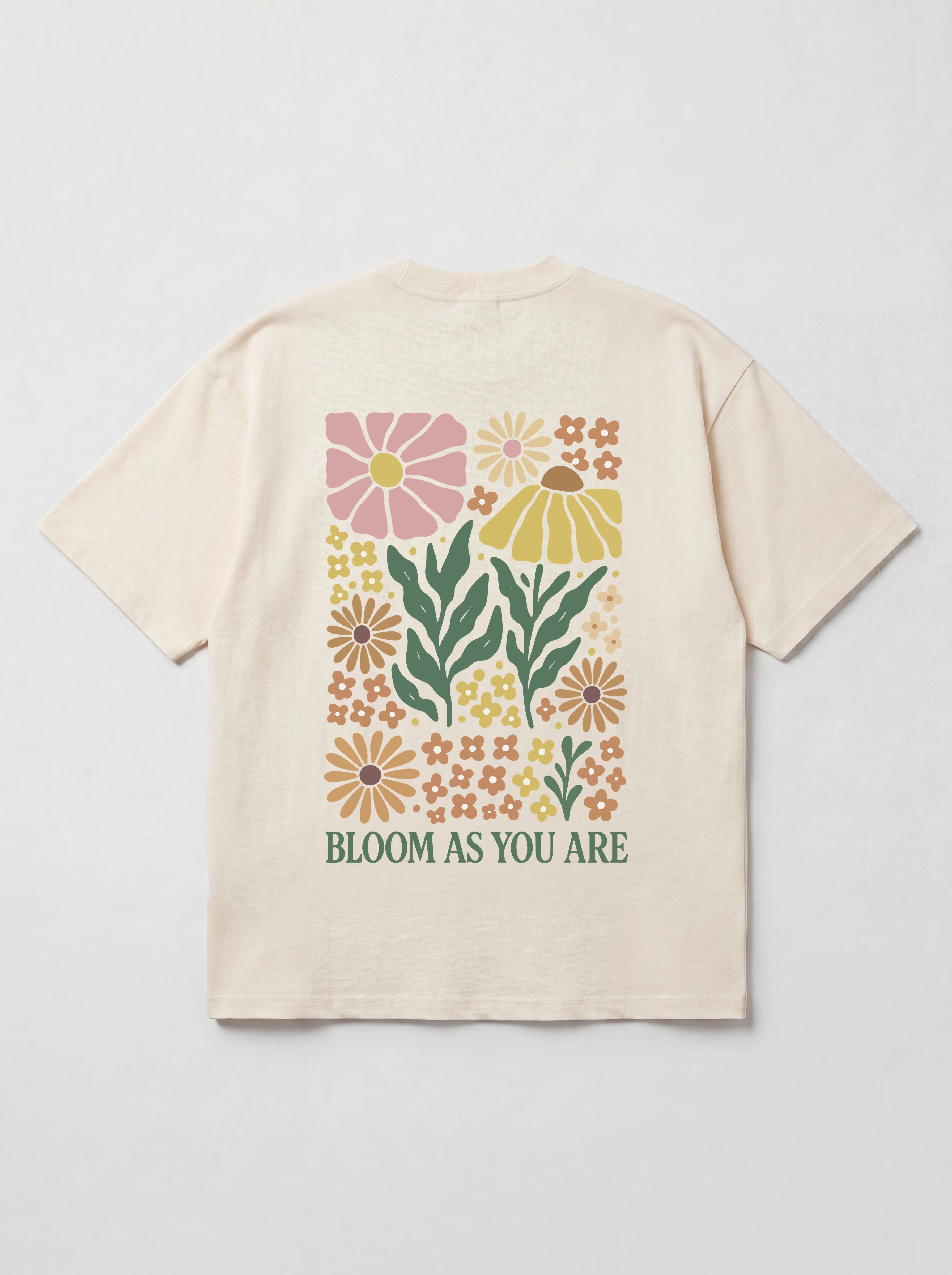 BLOOM AS YOU ARE FLORAL - OVERSIZED SHIRT BACKPRINT