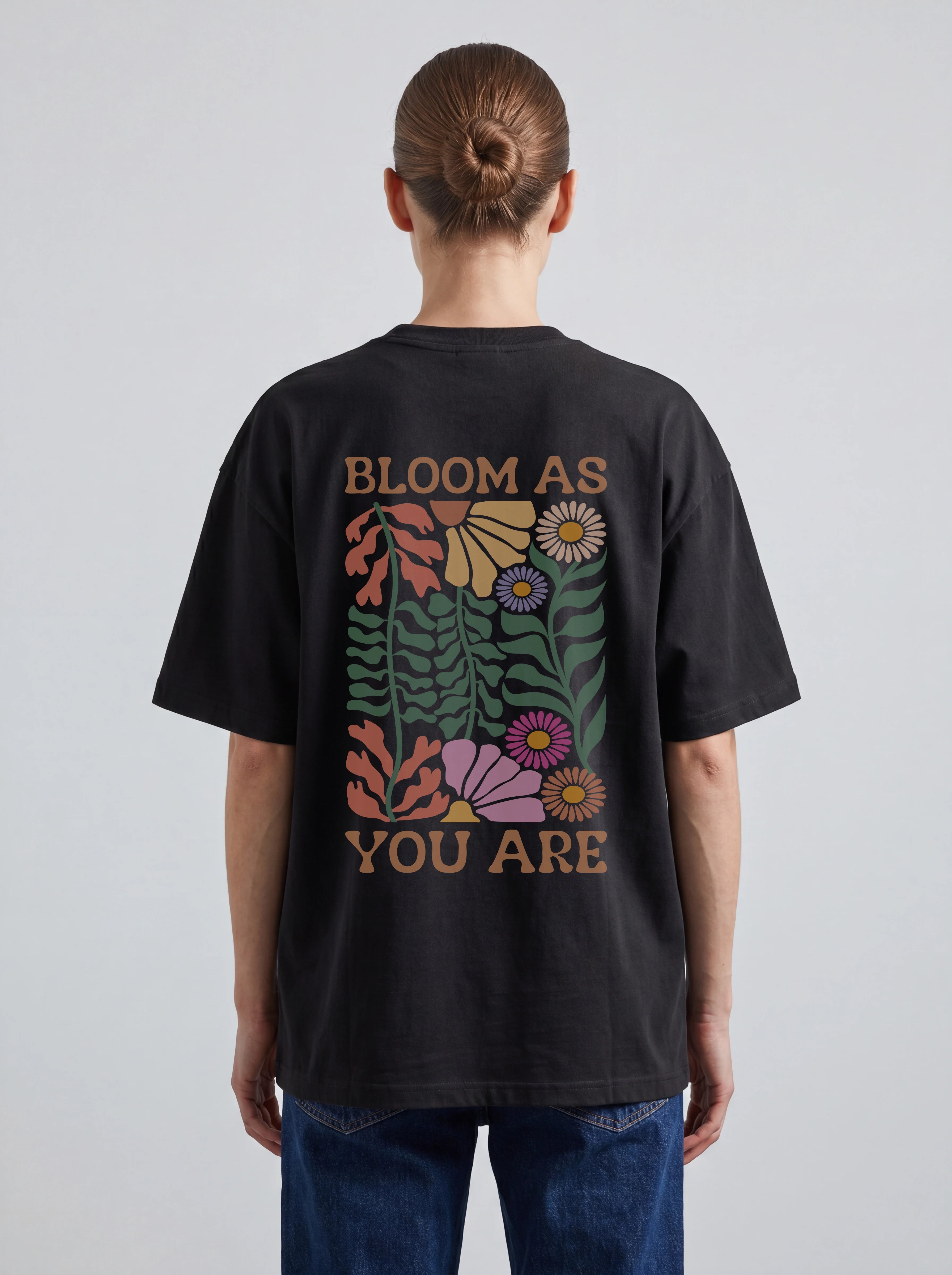 BLOOM AS YOU ARE OVERSIZED SHIRT BACKPRINT