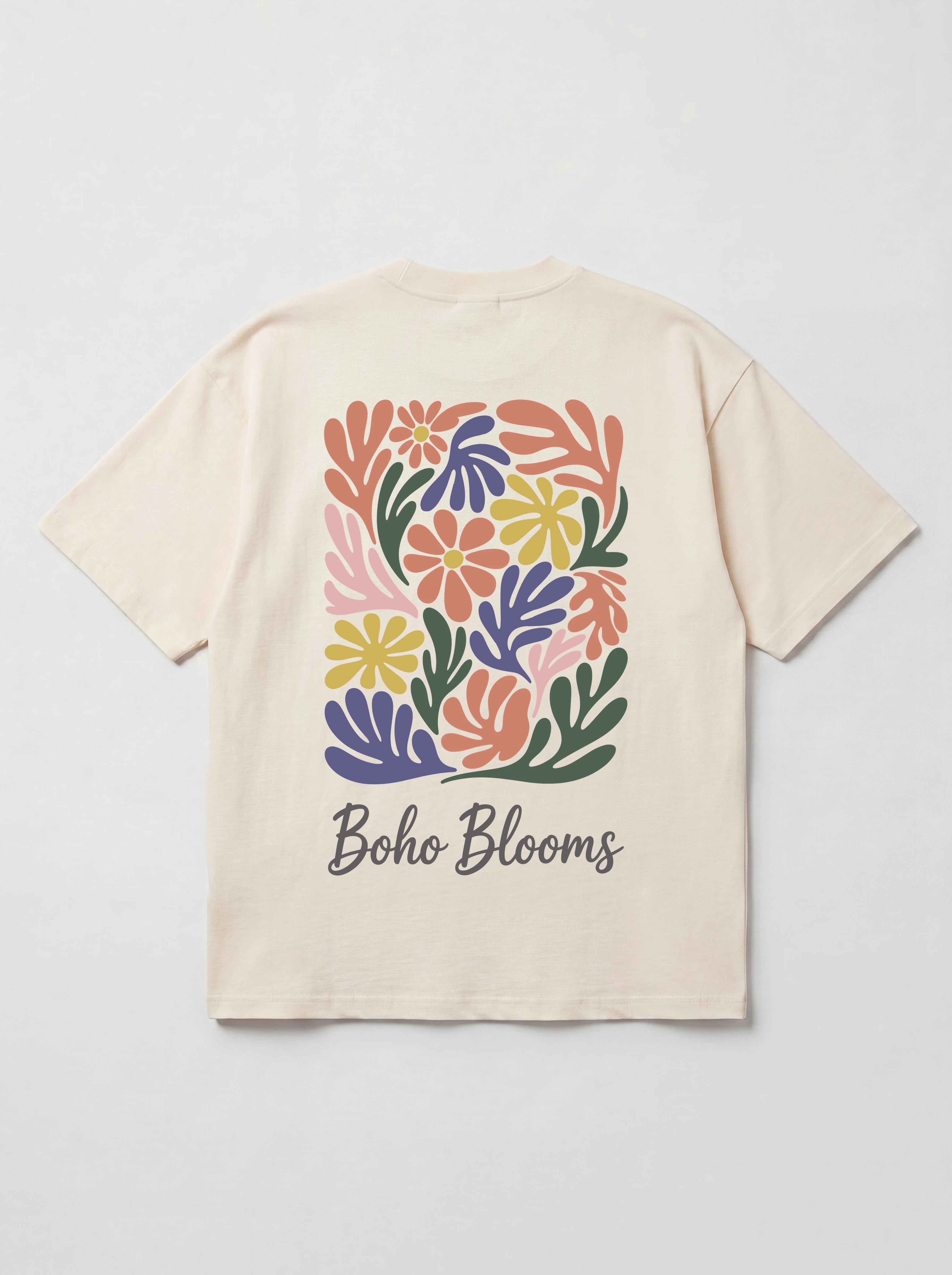 BOHO BLOOMS - OVERSIZED SHIRT BACKPRINT