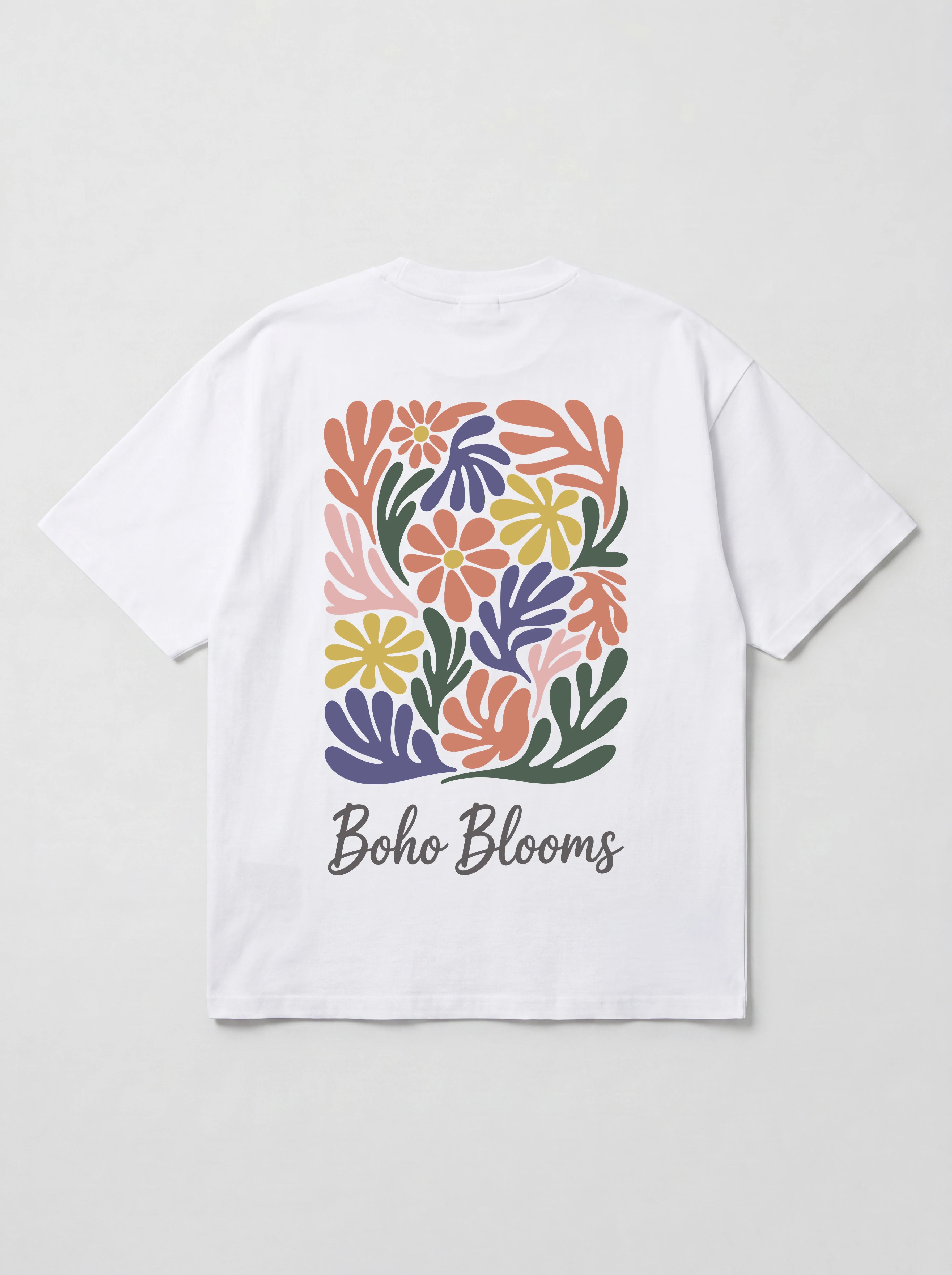 BOHO BLOOMS - OVERSIZED SHIRT BACKPRINT