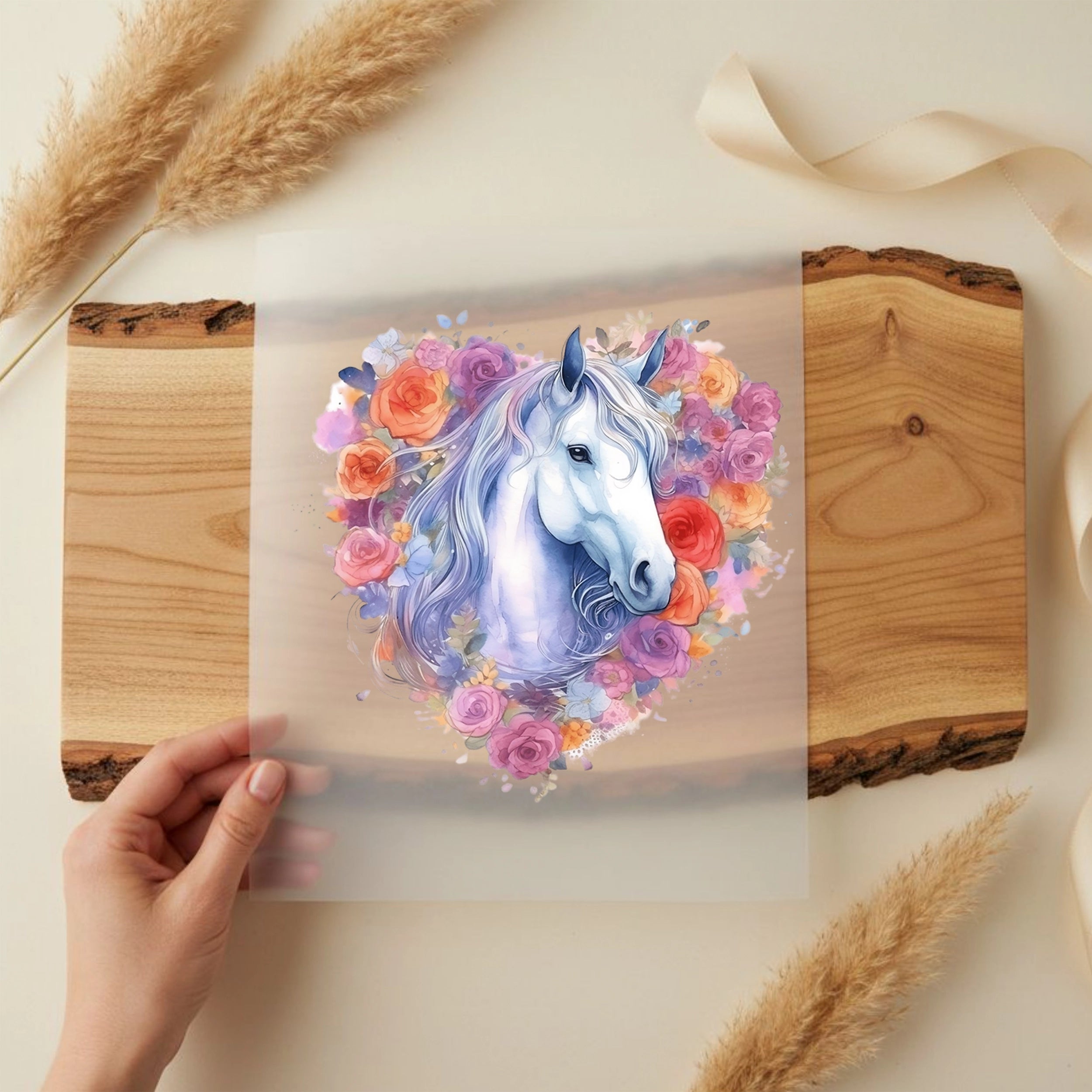 Bügelbild Herzliches Pferd