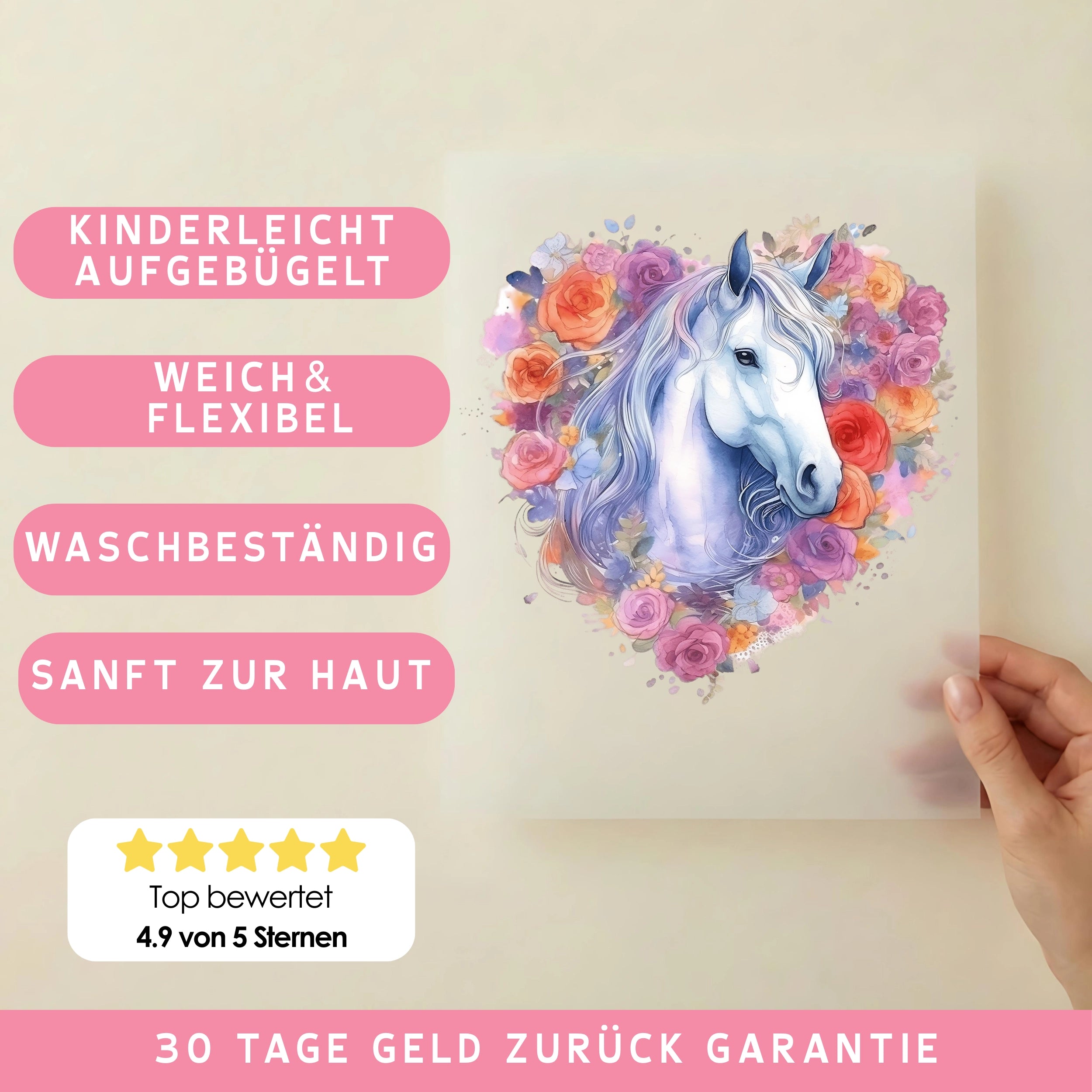 Bügelbild Herzliches Pferd