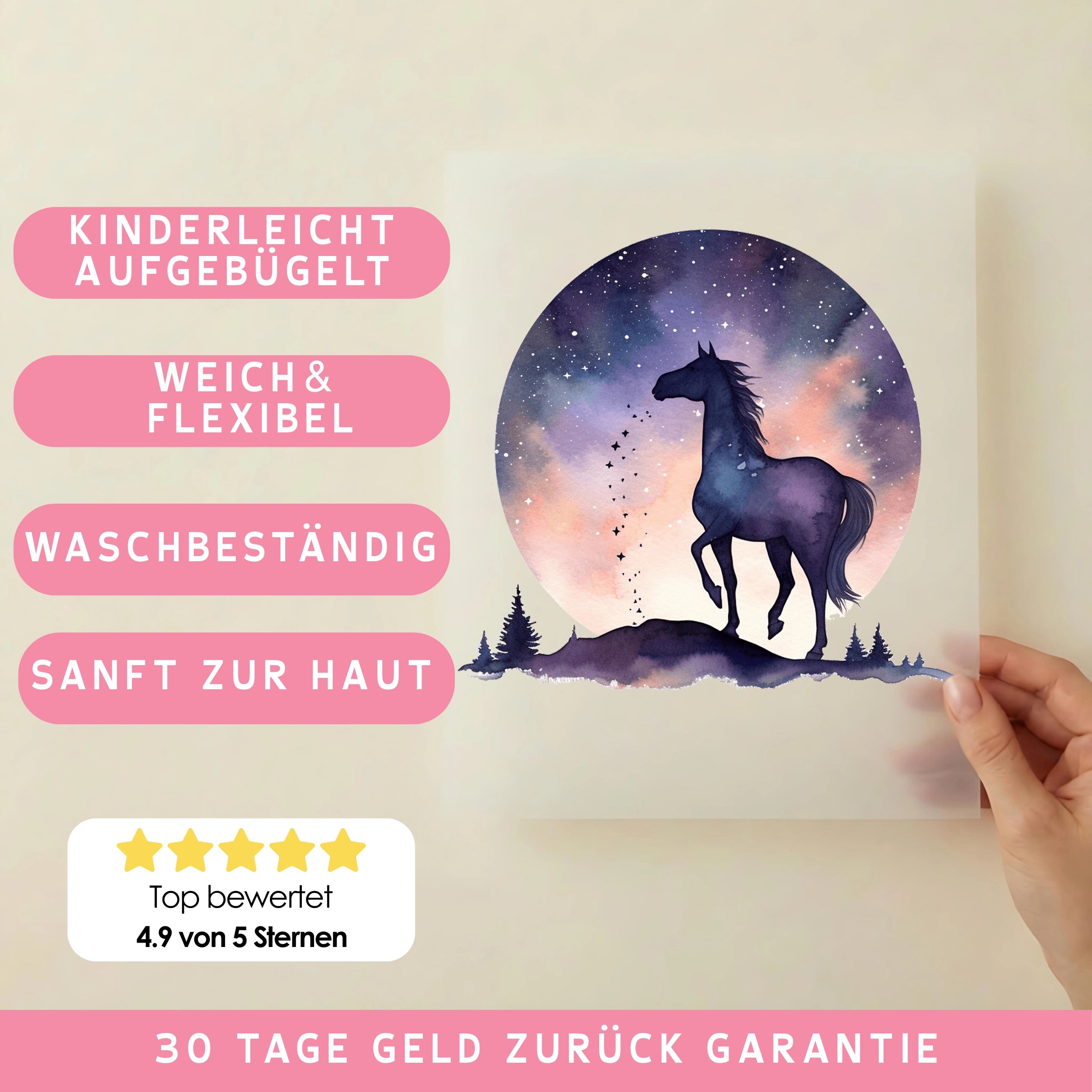 Bügelbild Mondzauber Pferd