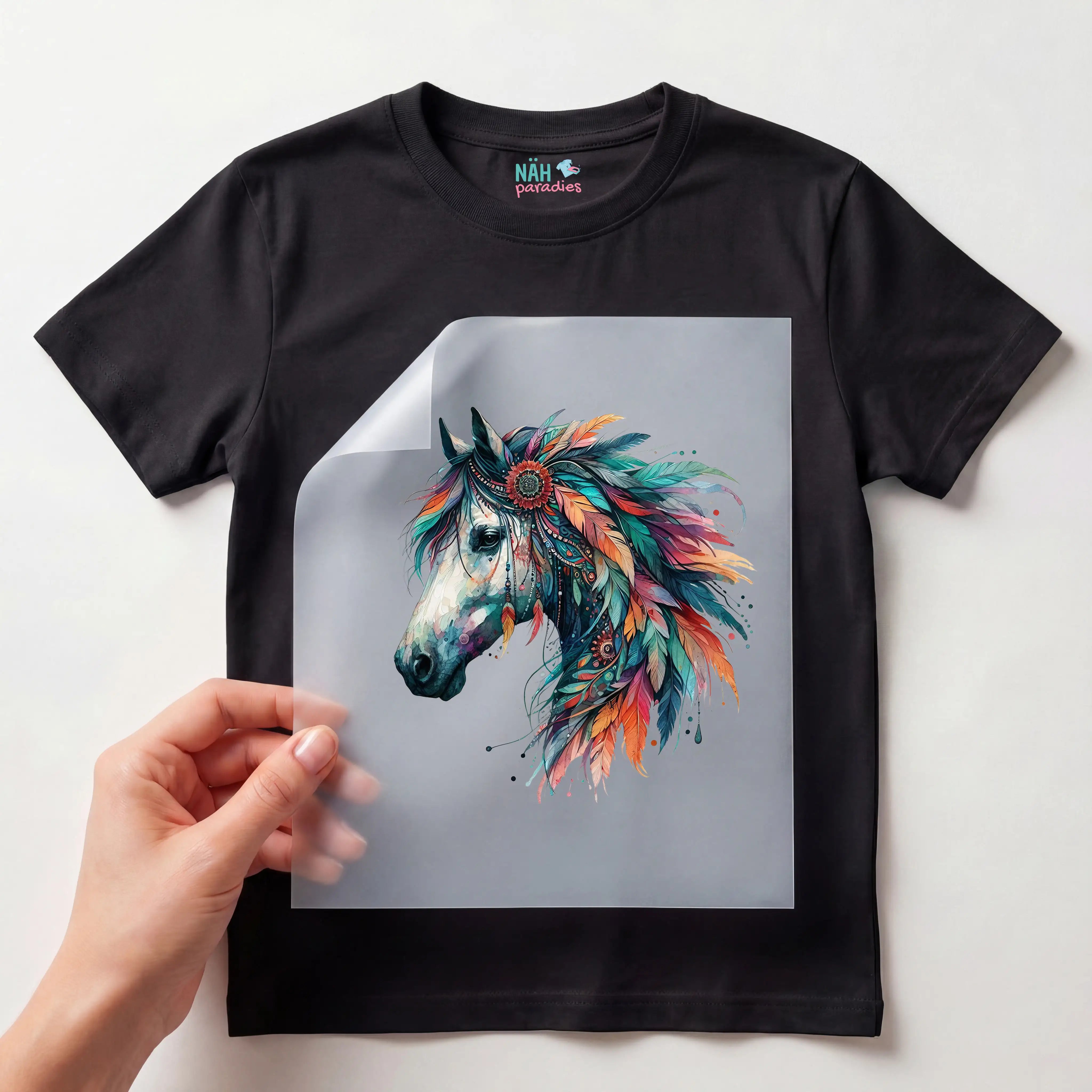 Bügelbild Boho Pferd Rainbow Spirit