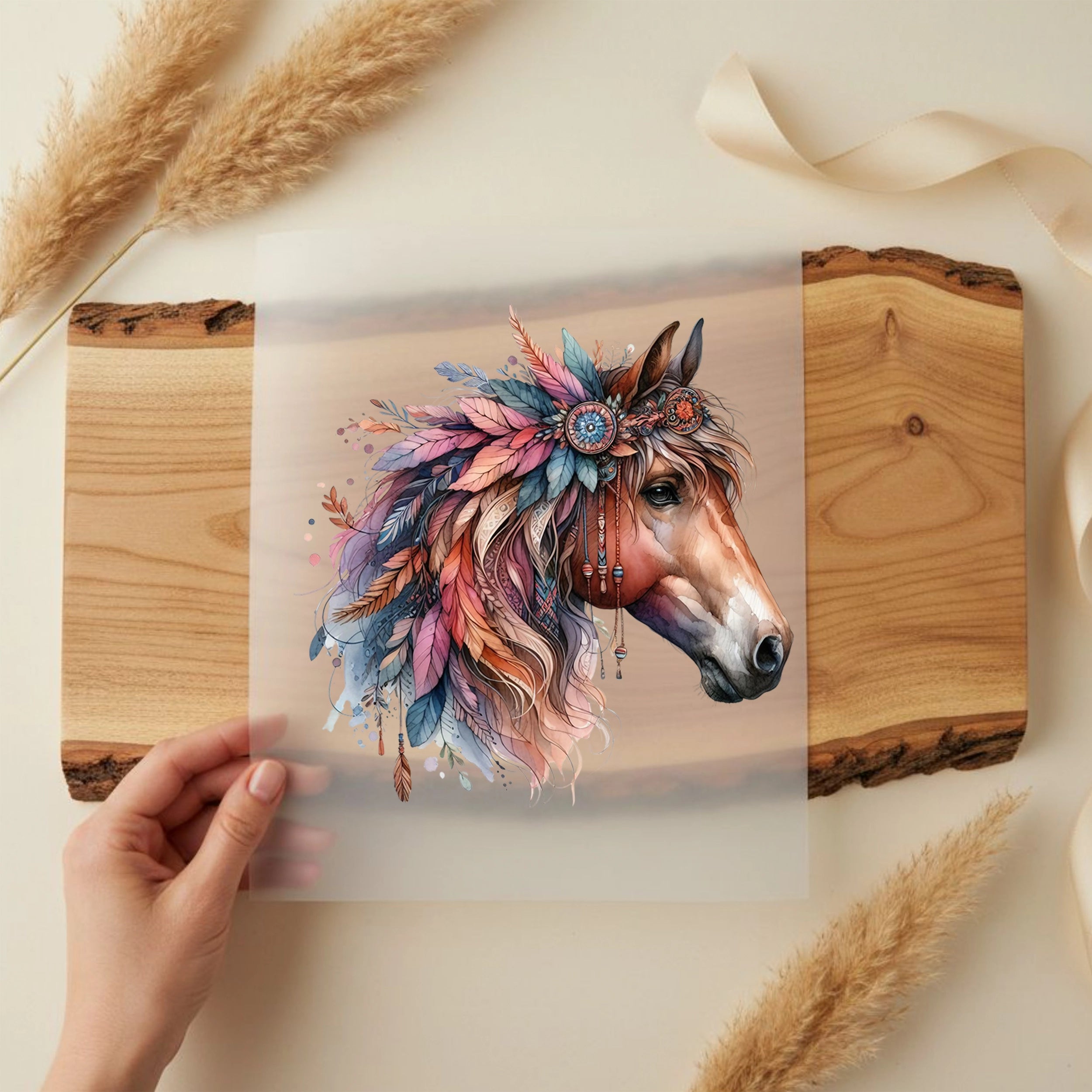 Bügelbild Boho Pferd Earth Spirit