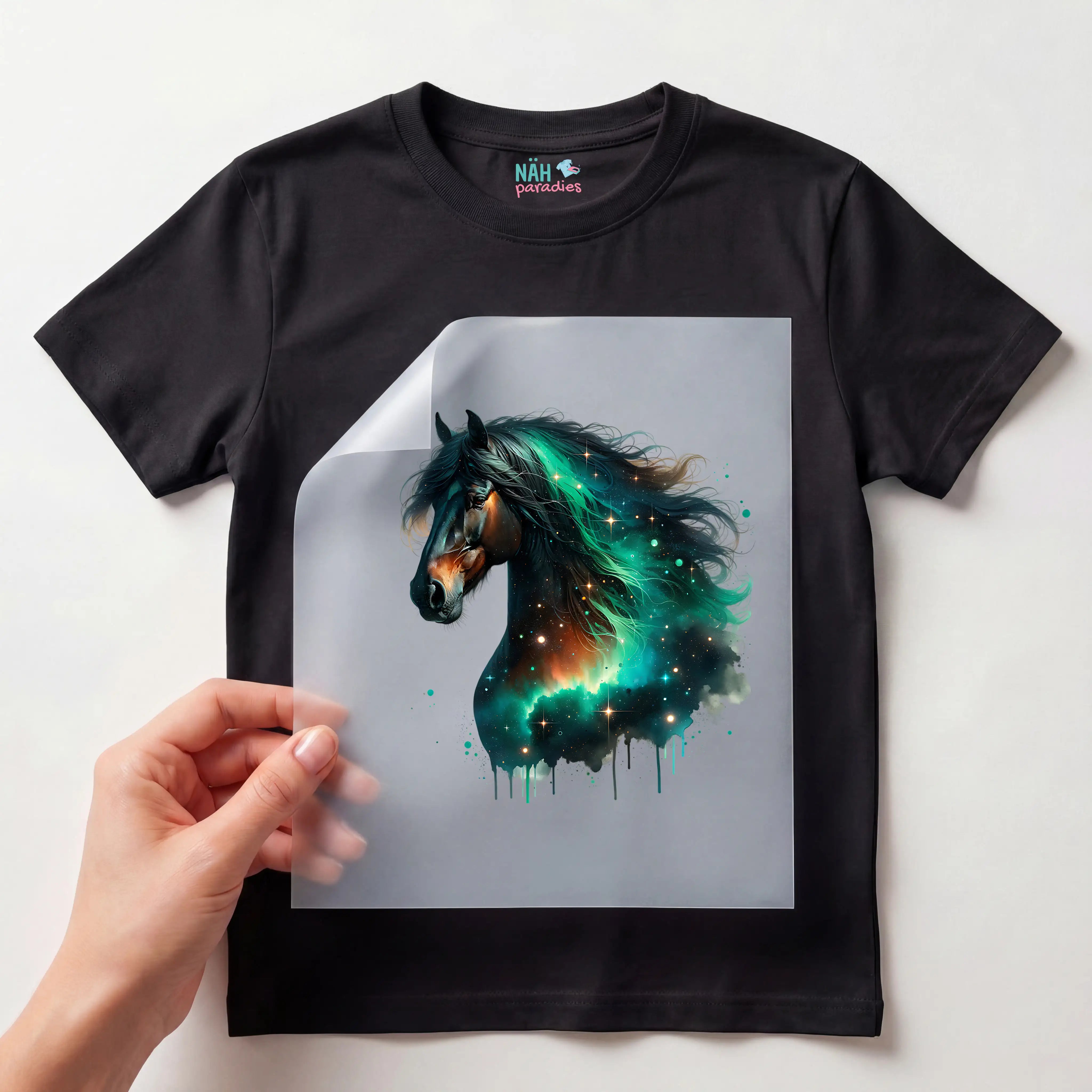 Bügelbild Galaxie Pferd Greenlight