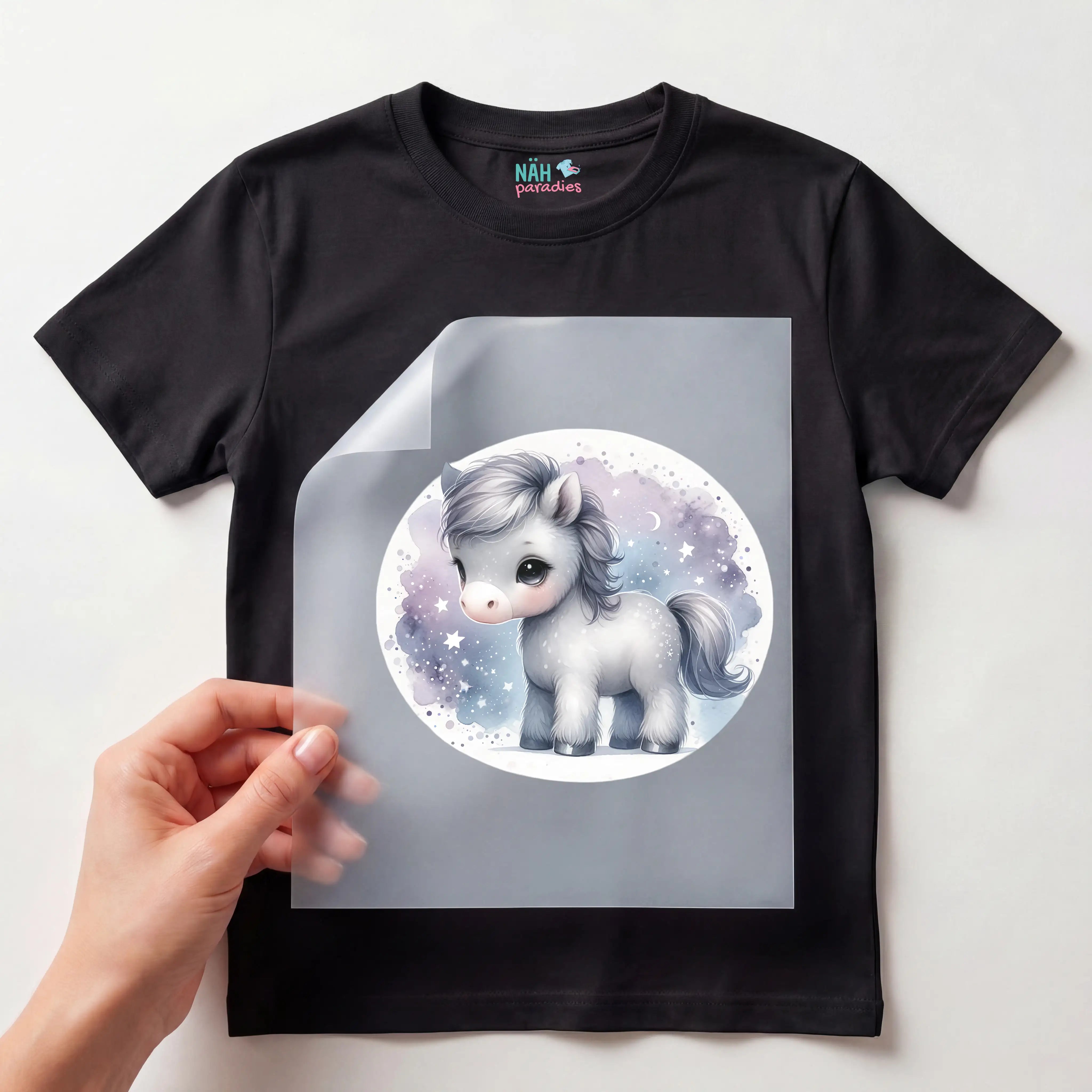 Bügelbild Nachthimmel Pony