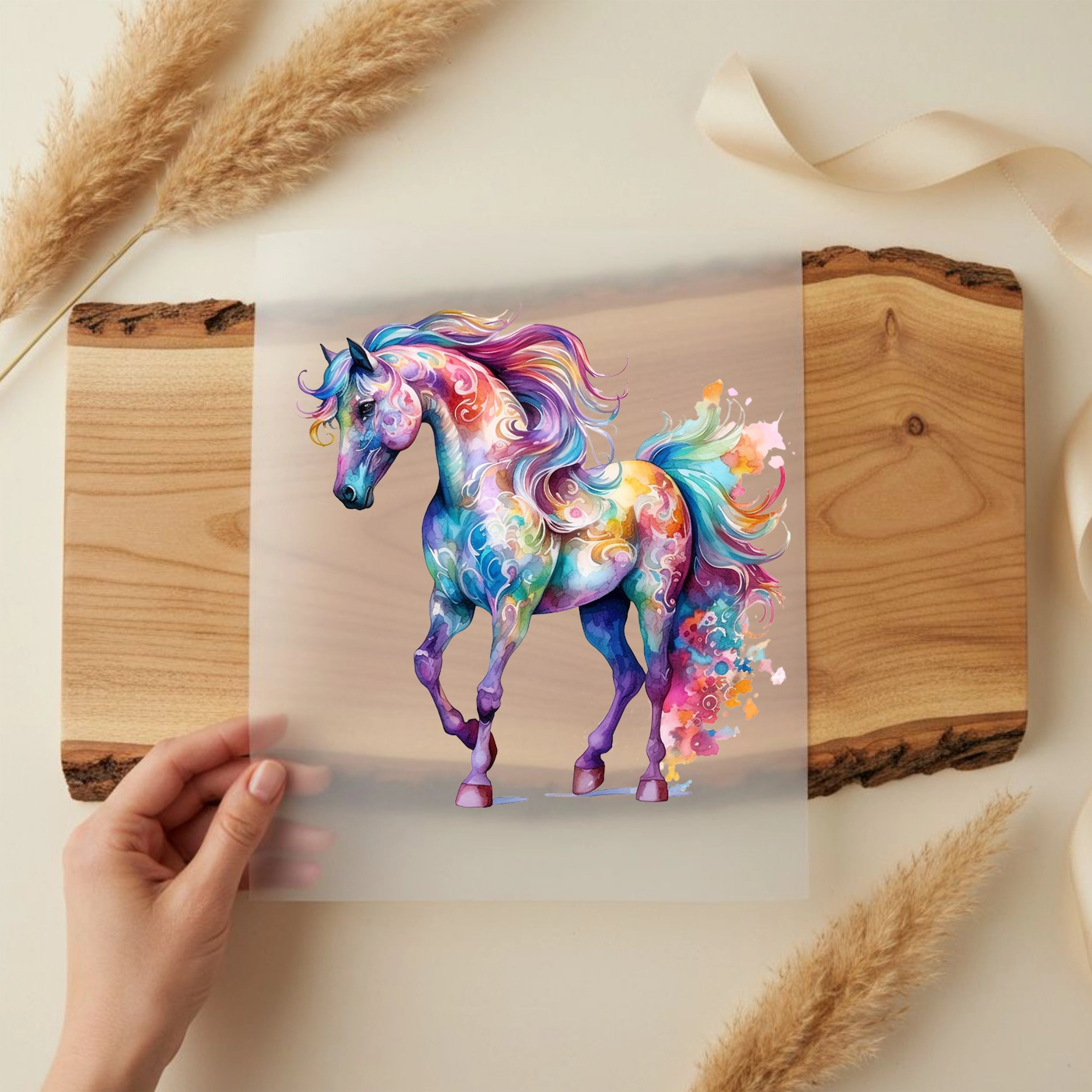 Bügelbild Aquarell Traumpferd