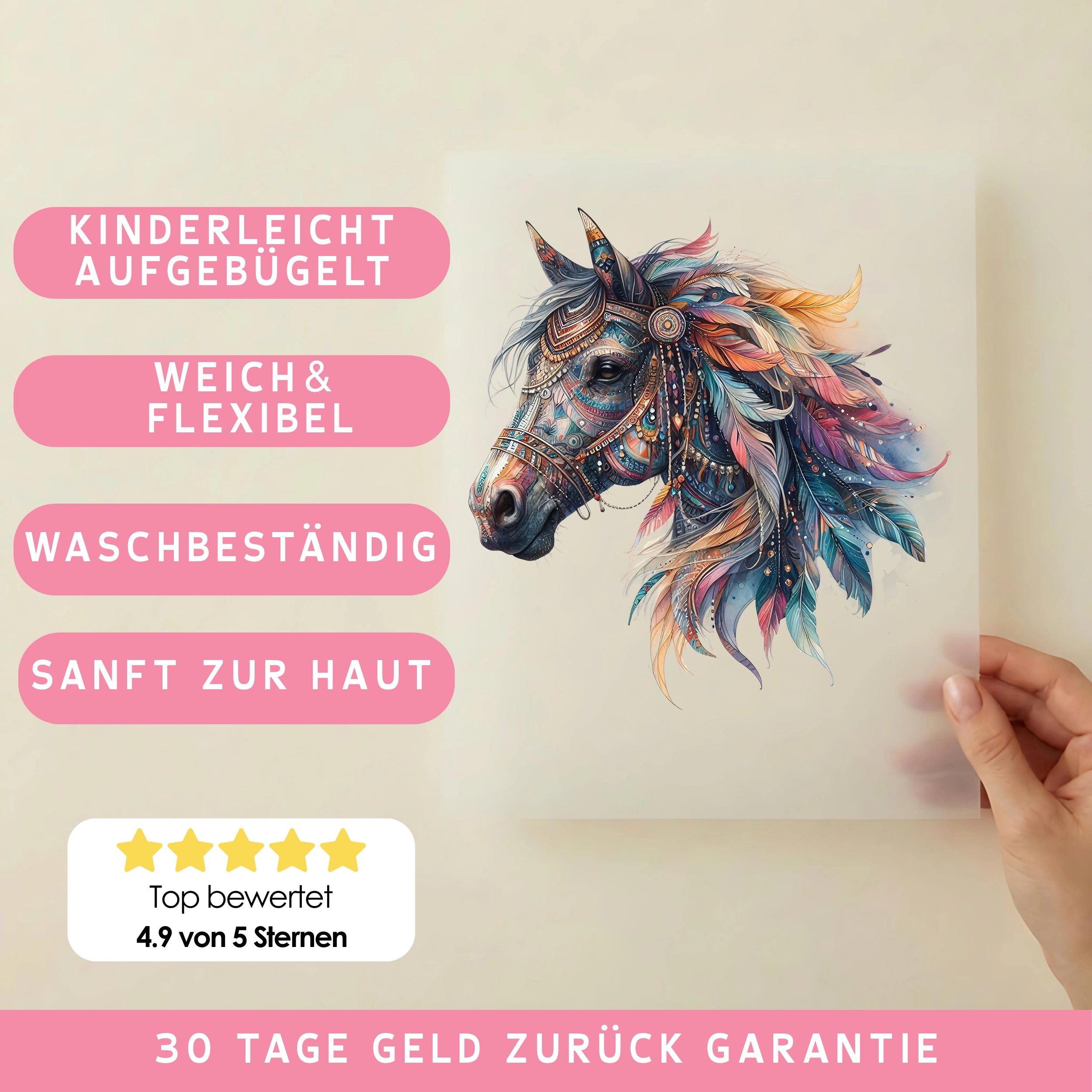 Bügelbild Boho Pferd Mystic Dream