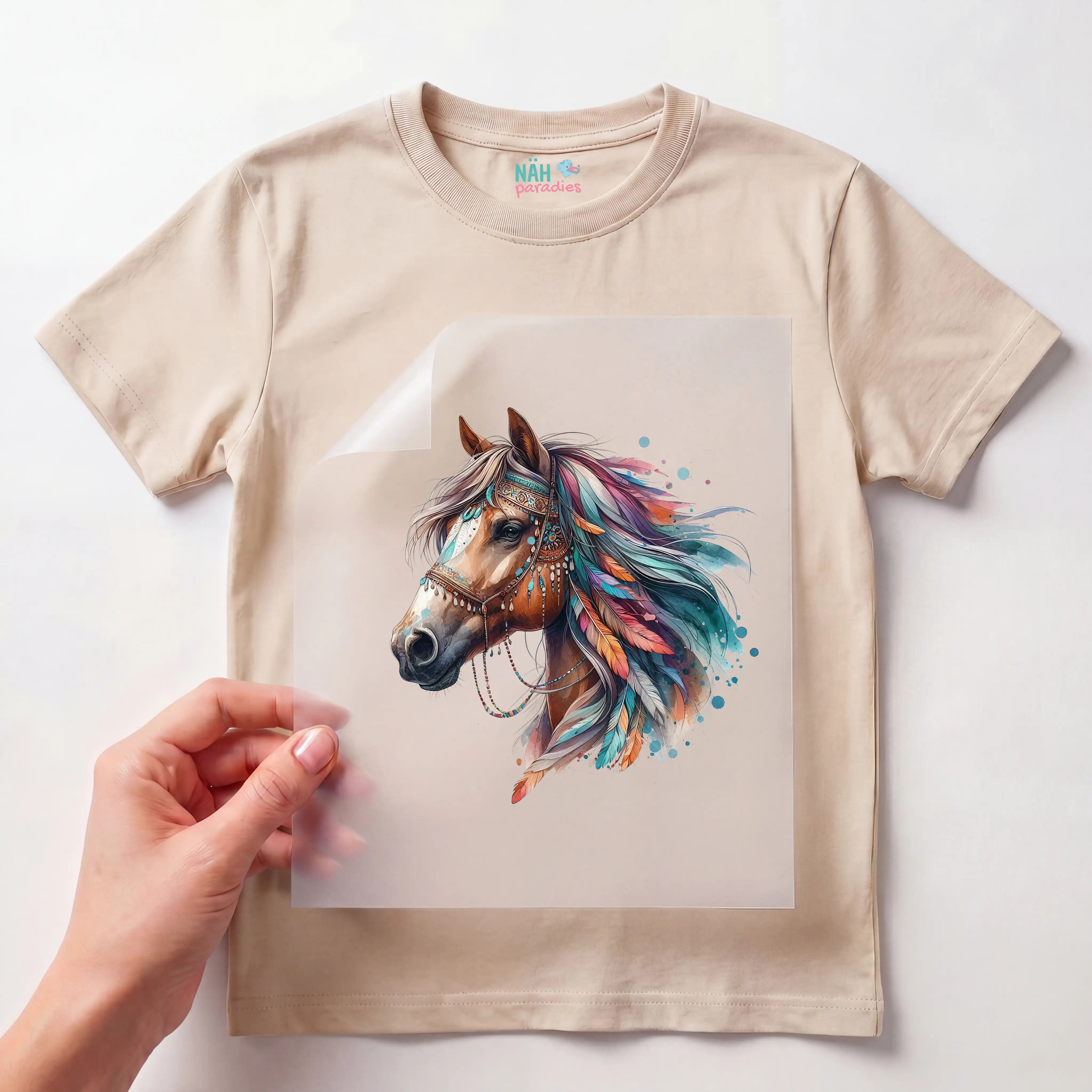 Bügelbild Boho Pferd Wild Heart