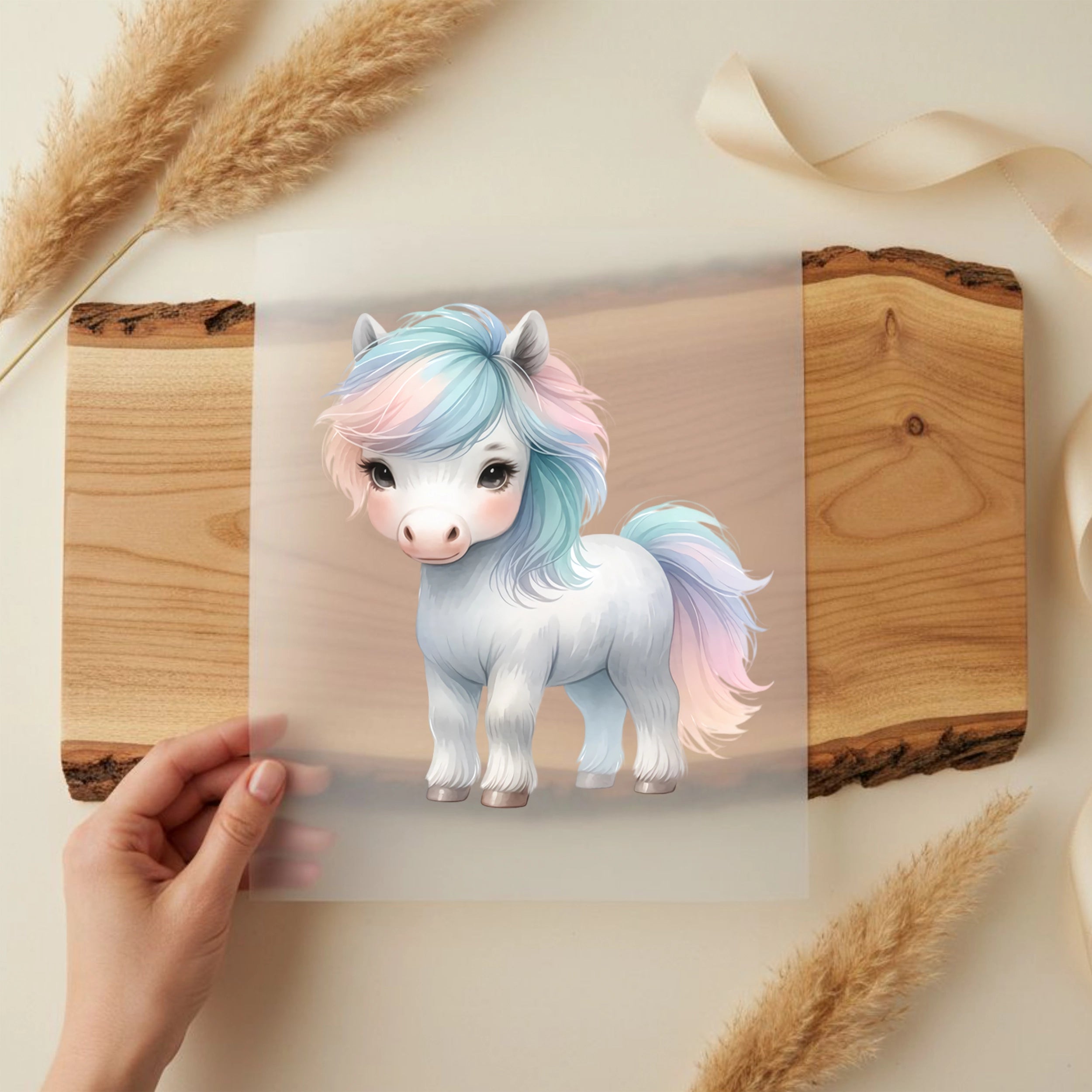 Bügelbild Magisches Pony in Pastell