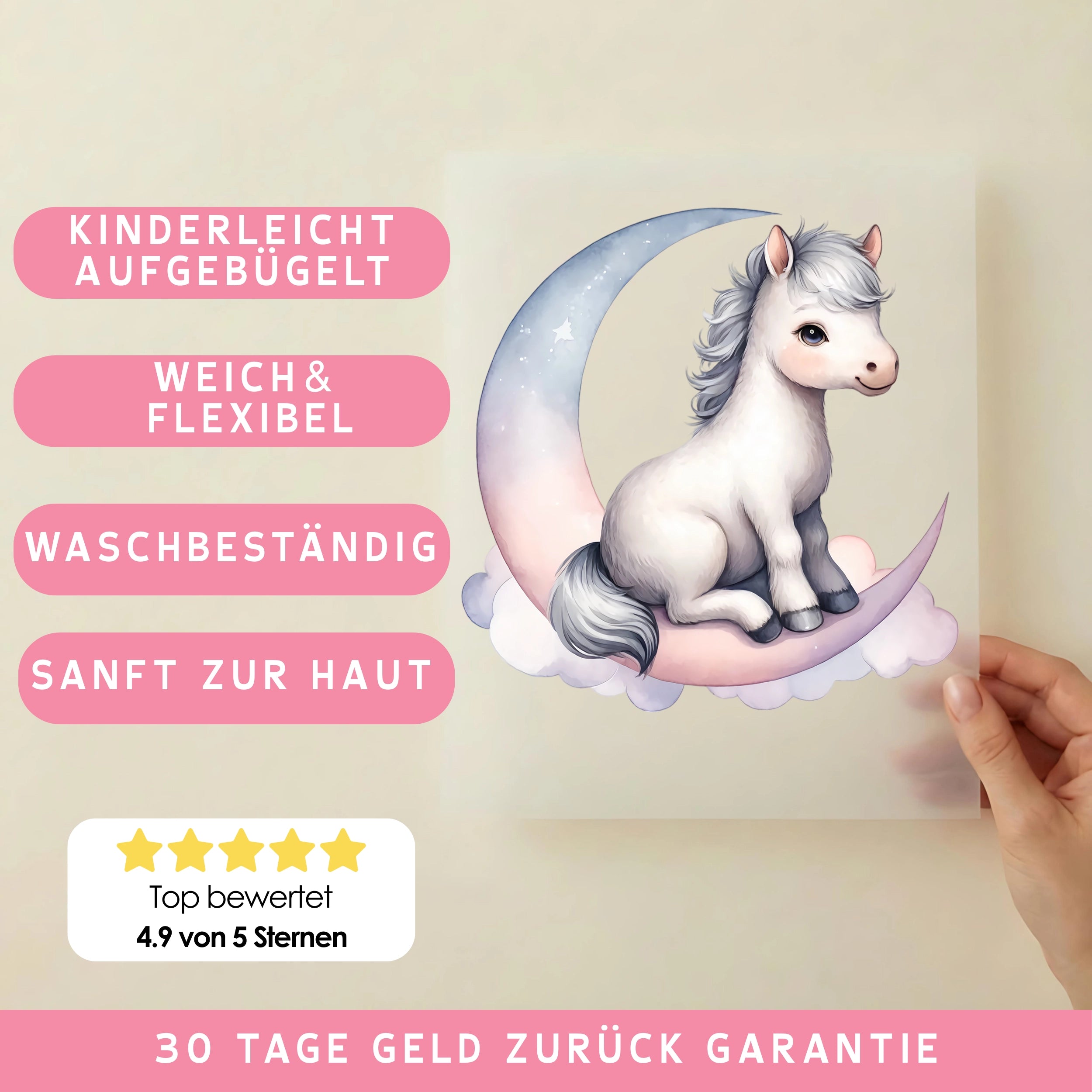 Bügelbild Mondpony Träumerei