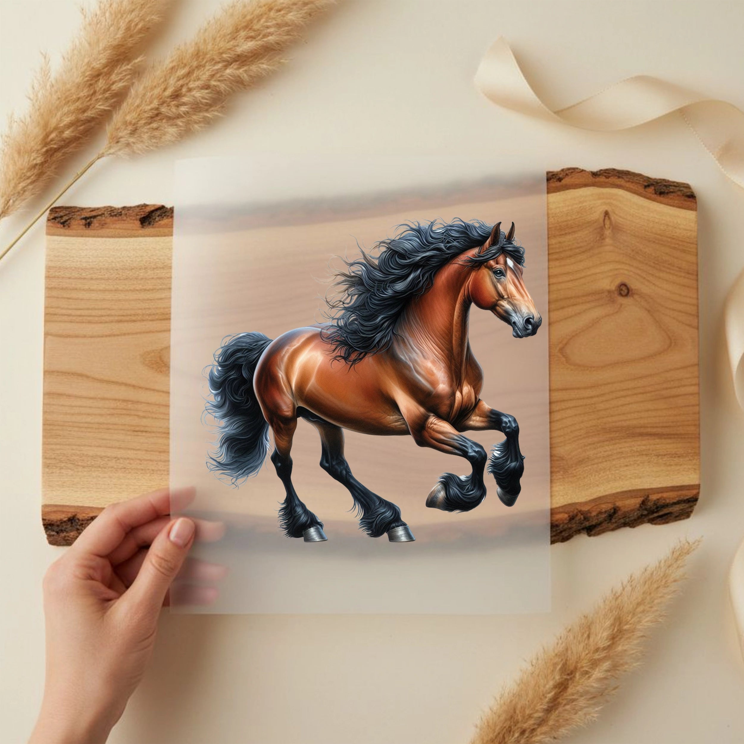 Bügelbild Pferd Hannoveraner Rocky