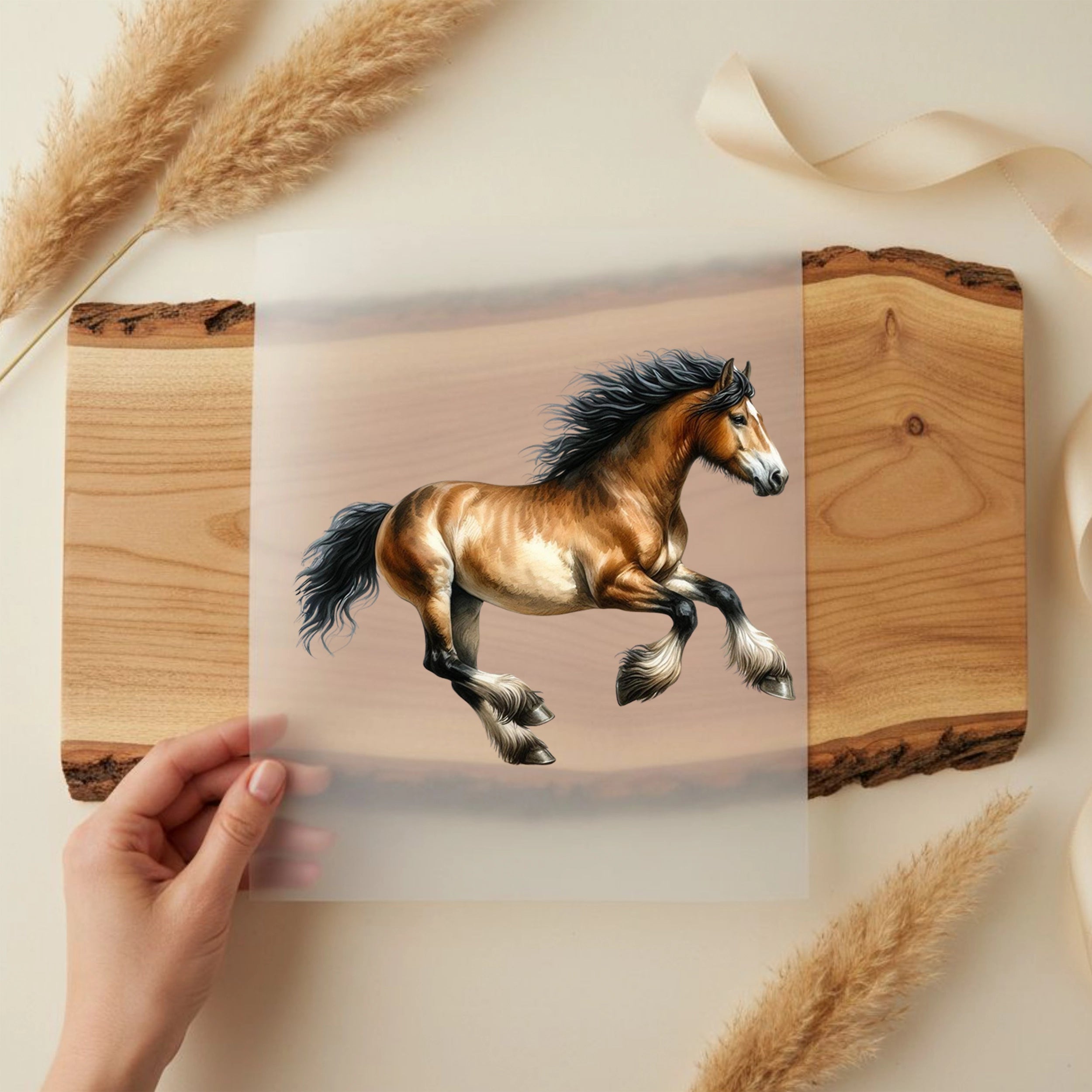 Bügelbild Pferd Lomud