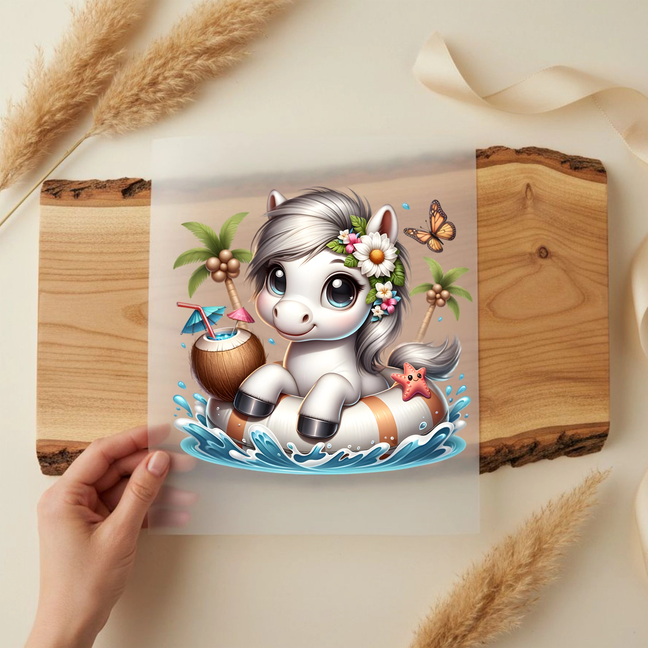 Bügelbild karibisches Pony Wölkchen