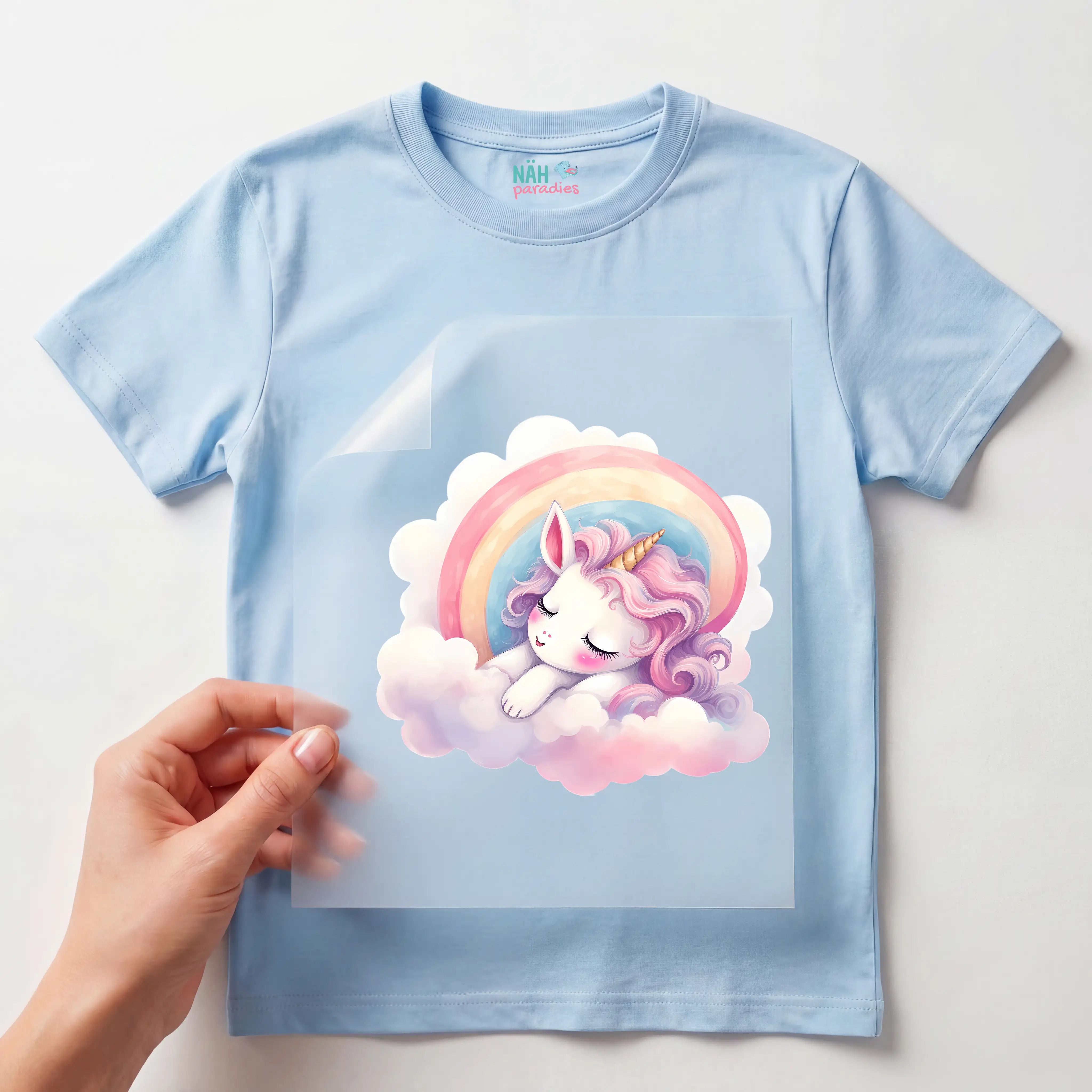 Bügelbild Einhorn Regenbogentraum