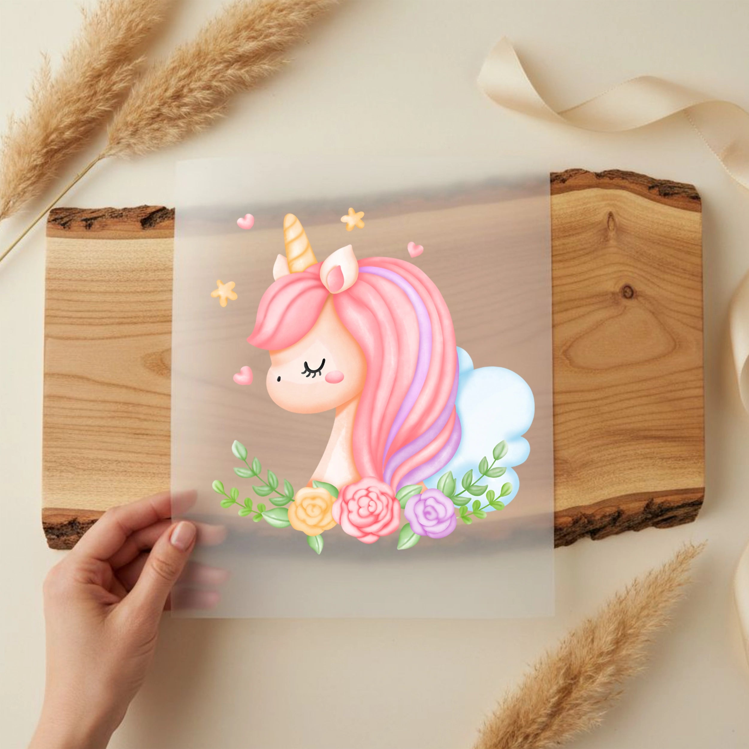 Bügelbild Einhorn Träumer