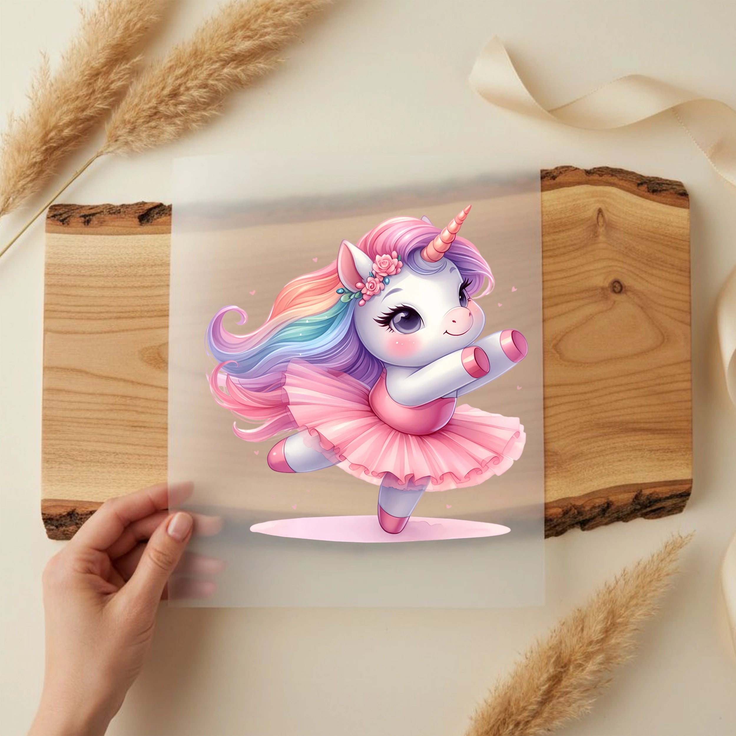 Bügelbild Ballett Einhorn