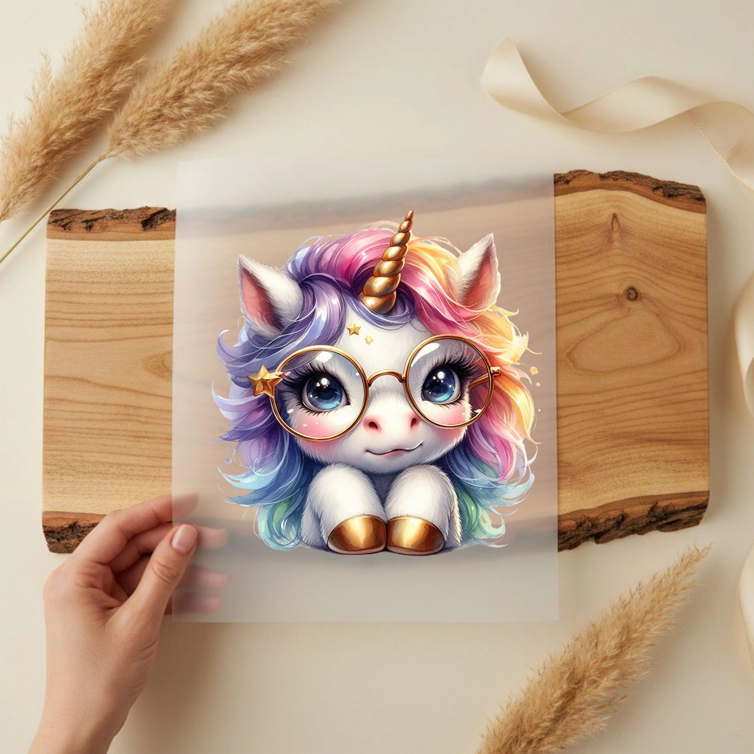 Bügelbild Einhorn Fibi