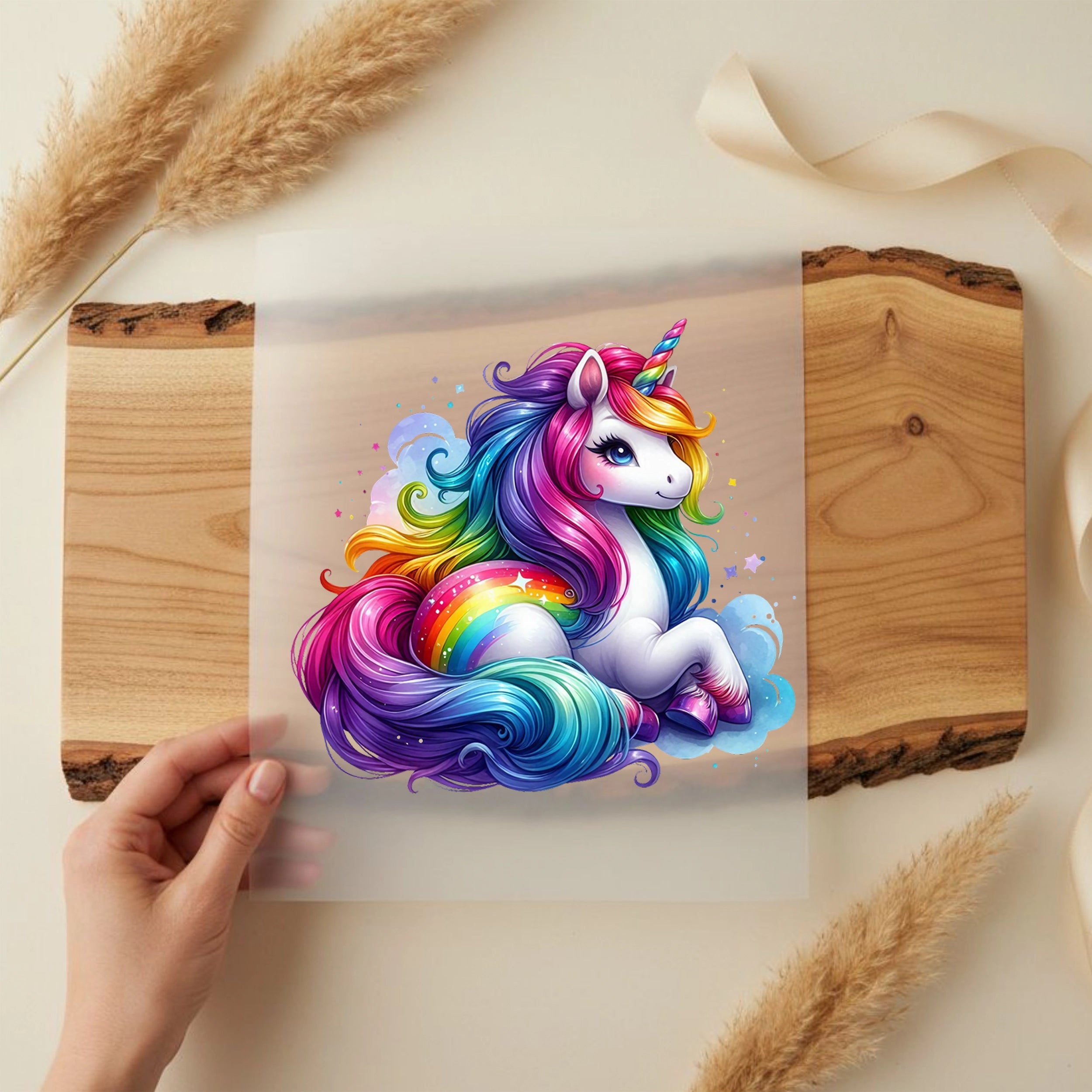 Bügelbild Einhorn Nia Buntmagie